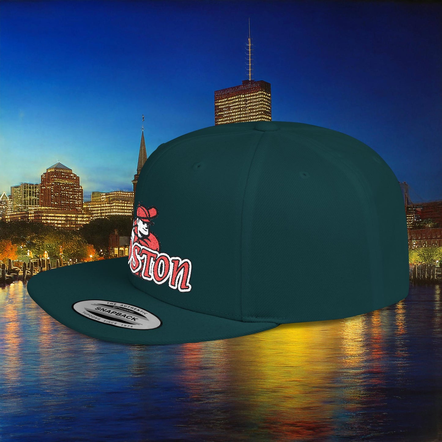 Boston Baseball Player Flat Bill Snapback