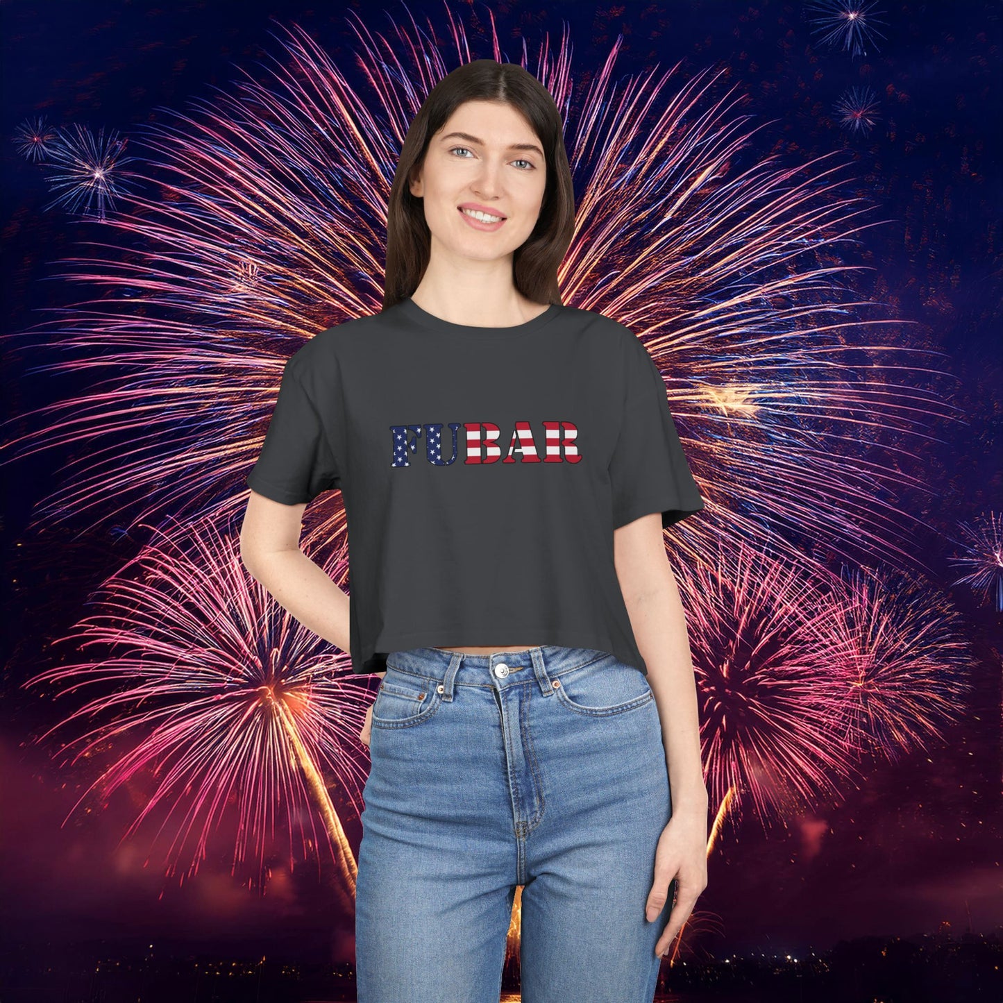USA FUBAR Women's Crop Tee