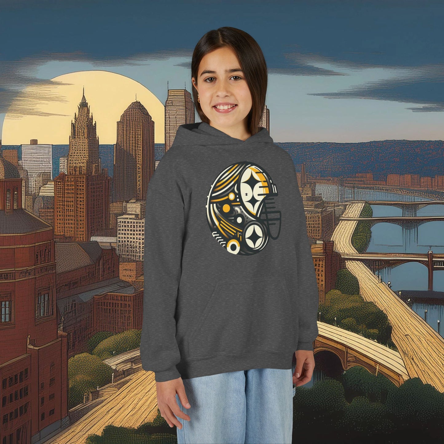 Pittsburgh Football Crest Youth Hoodie