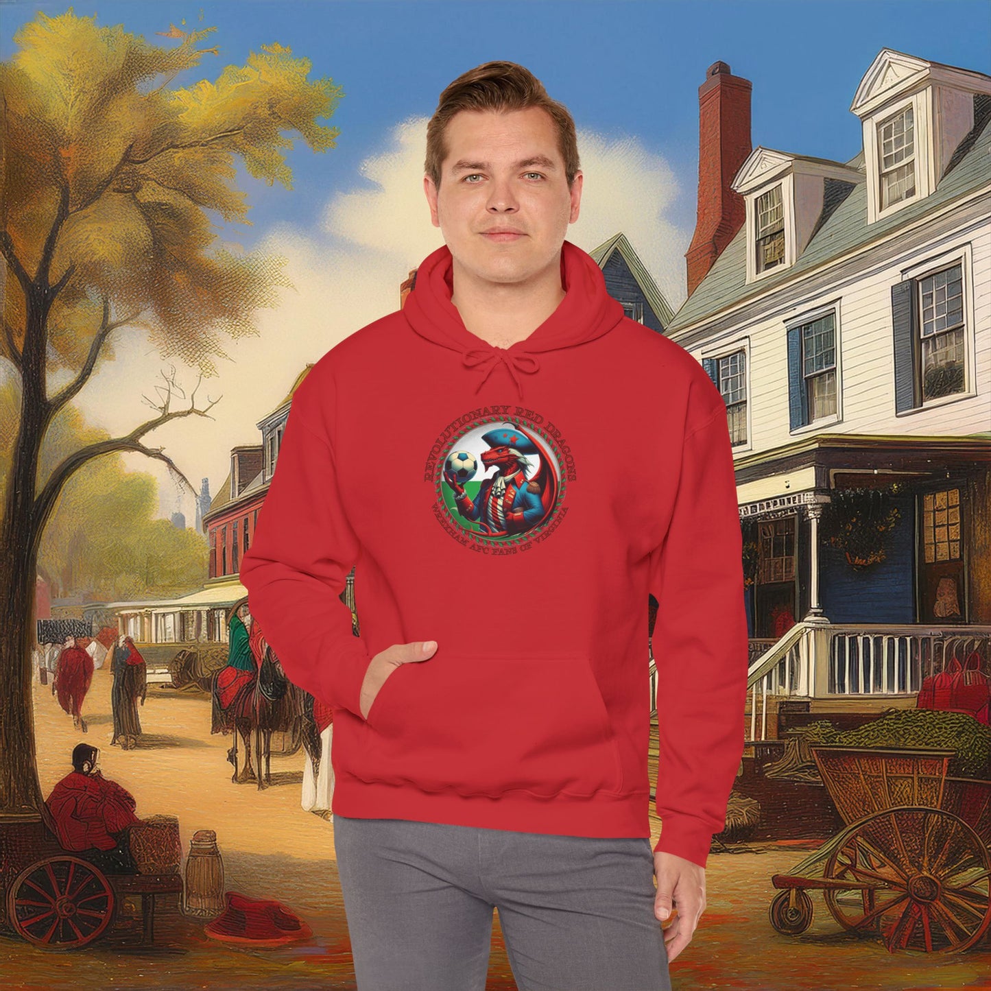 Revolutionary Red Dragons Crest Hoodie - Alternate