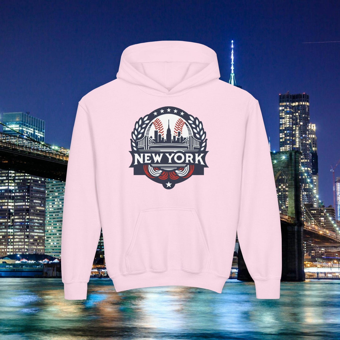 New York Bronx Baseball Youth Hoodie