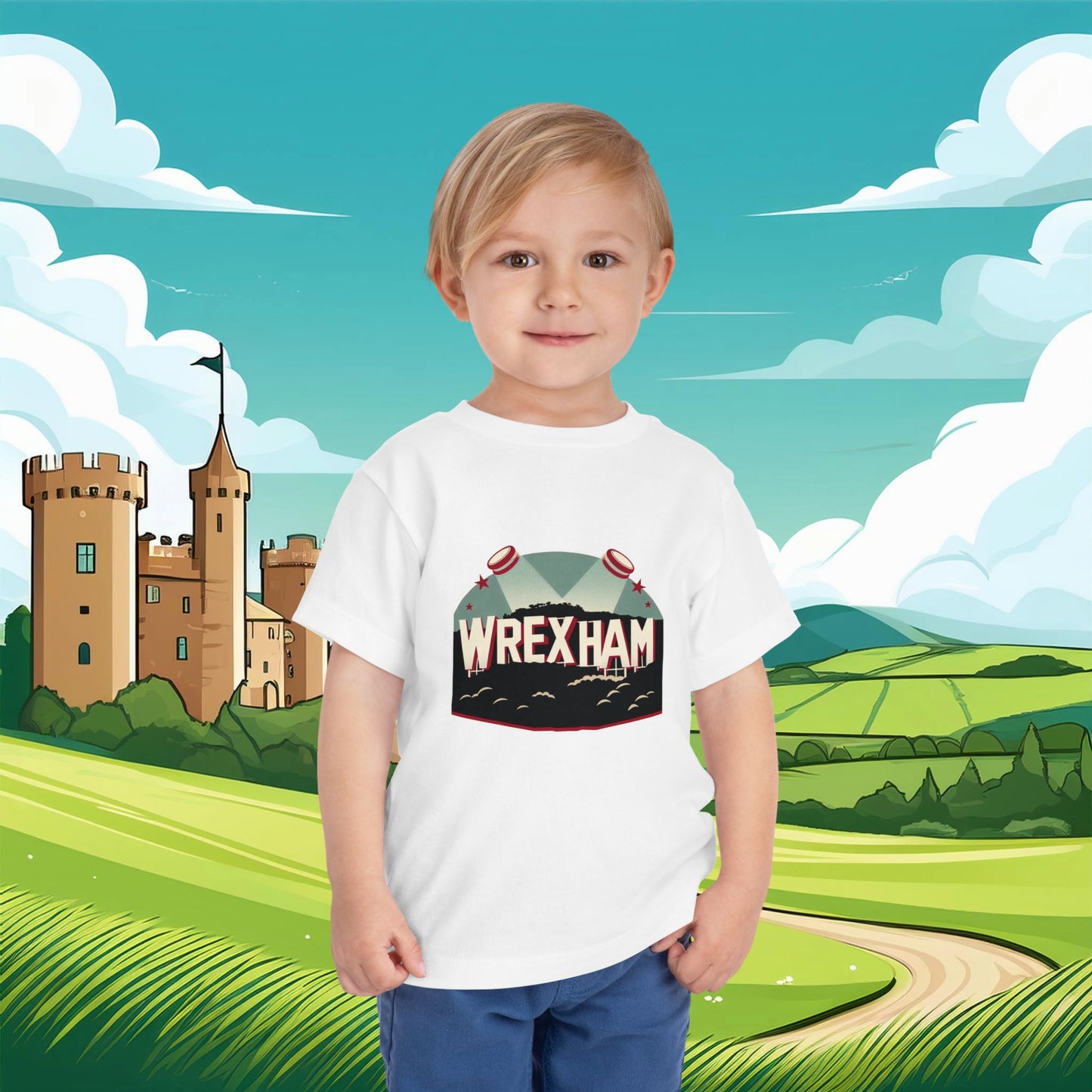 Wrexham Hollywood Sign Toddler Tee