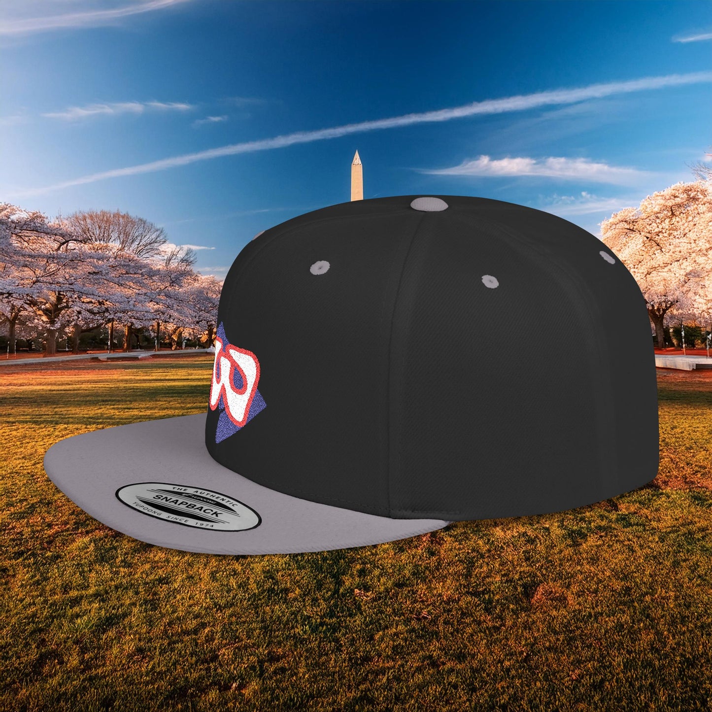 Washington Funky W Flat Bill Snapback - White