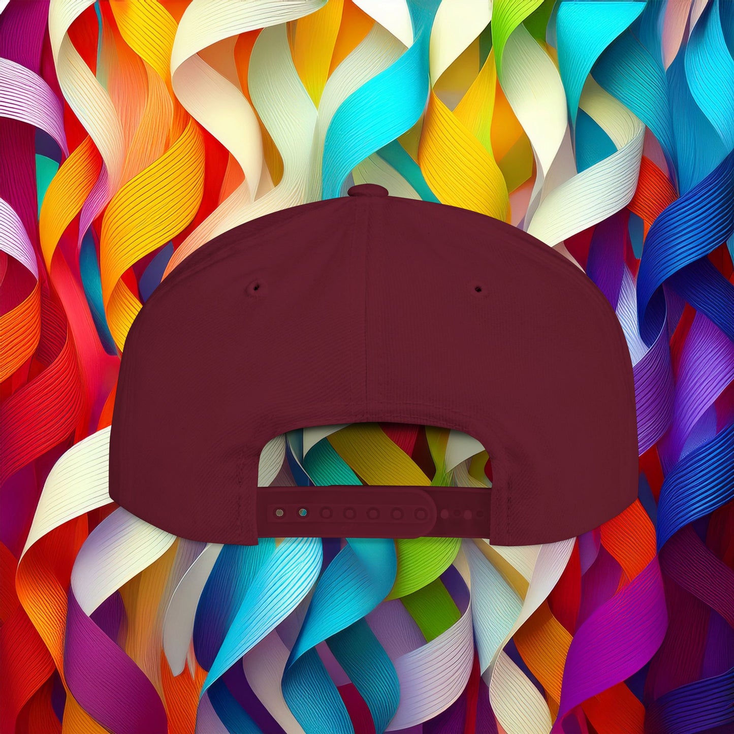 Rainbow Heart Flat Bill Snapback