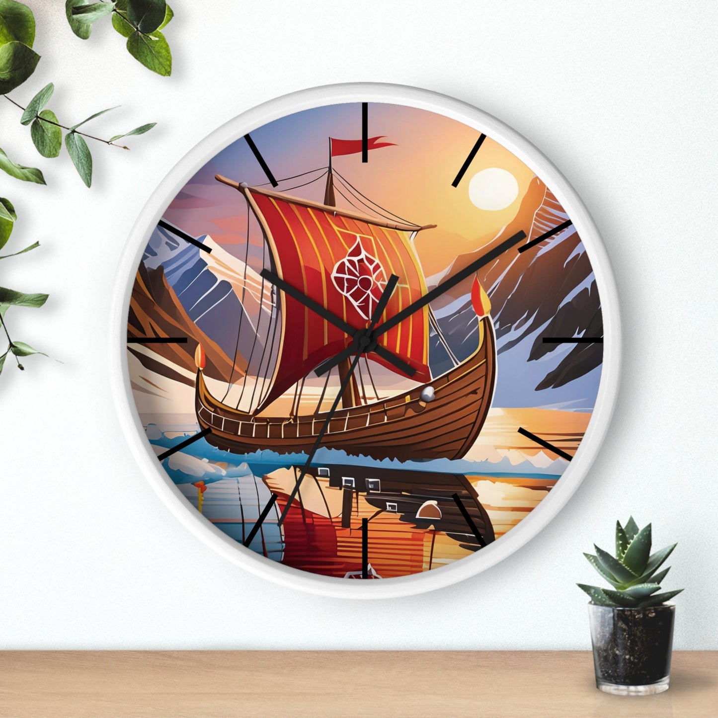 Viking Ship Wall Clock