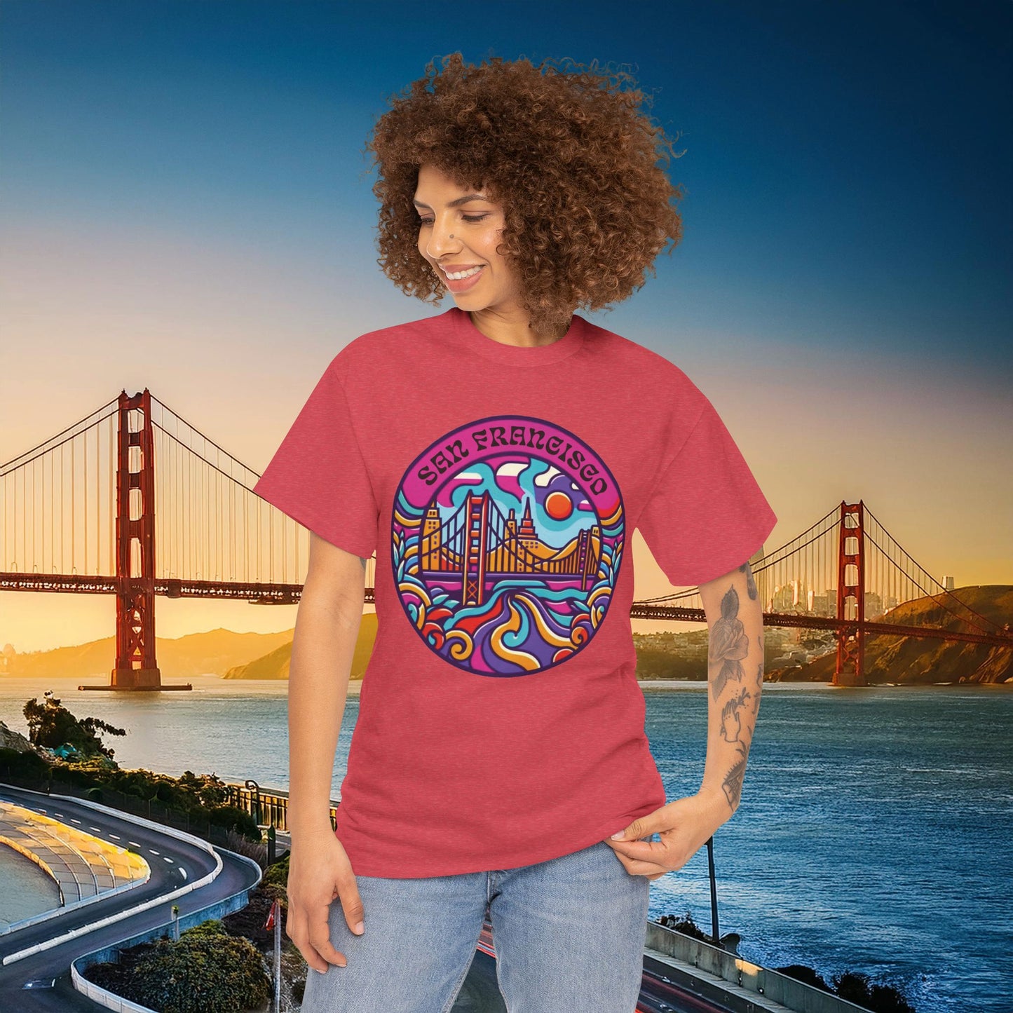 Vibrant San Francisco Psychedelic Tee