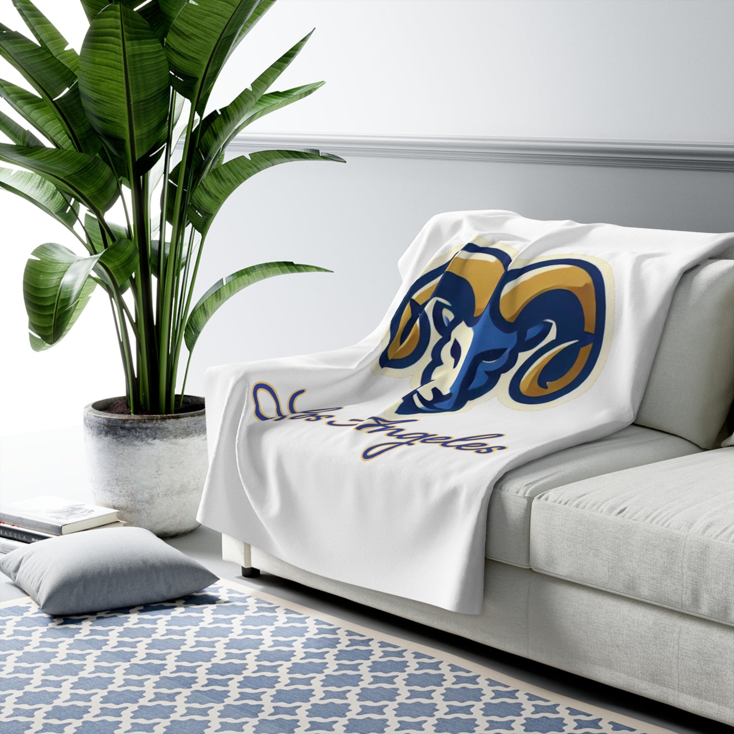 LA Football Sherpa Fleece Blanket