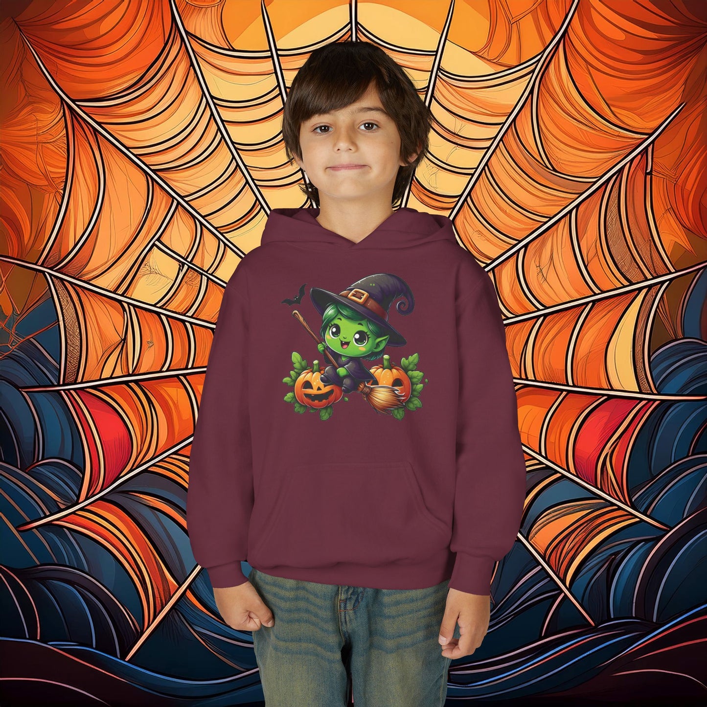 Cute Witch Youth Hoodie