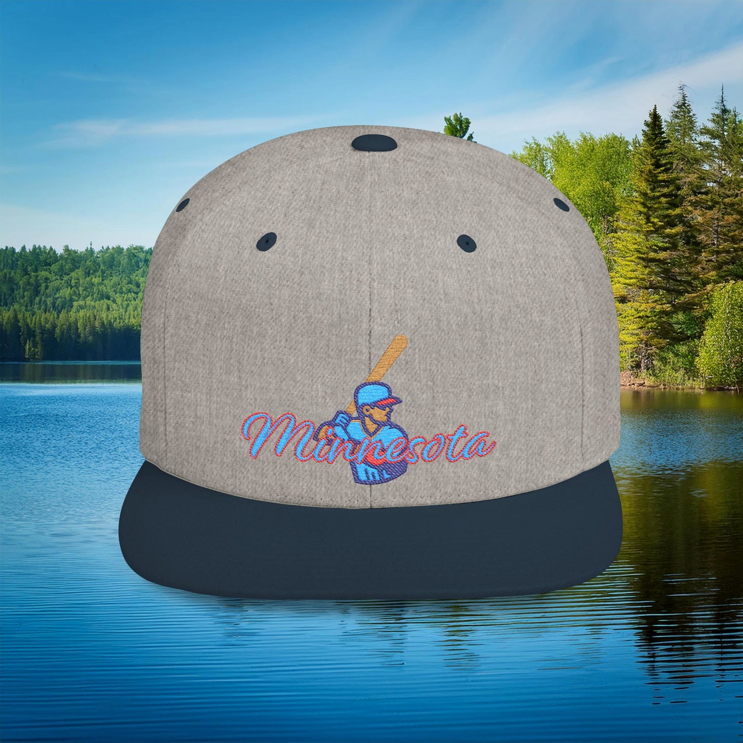 Minnesota Baseball Logo Flat Bill Snapback