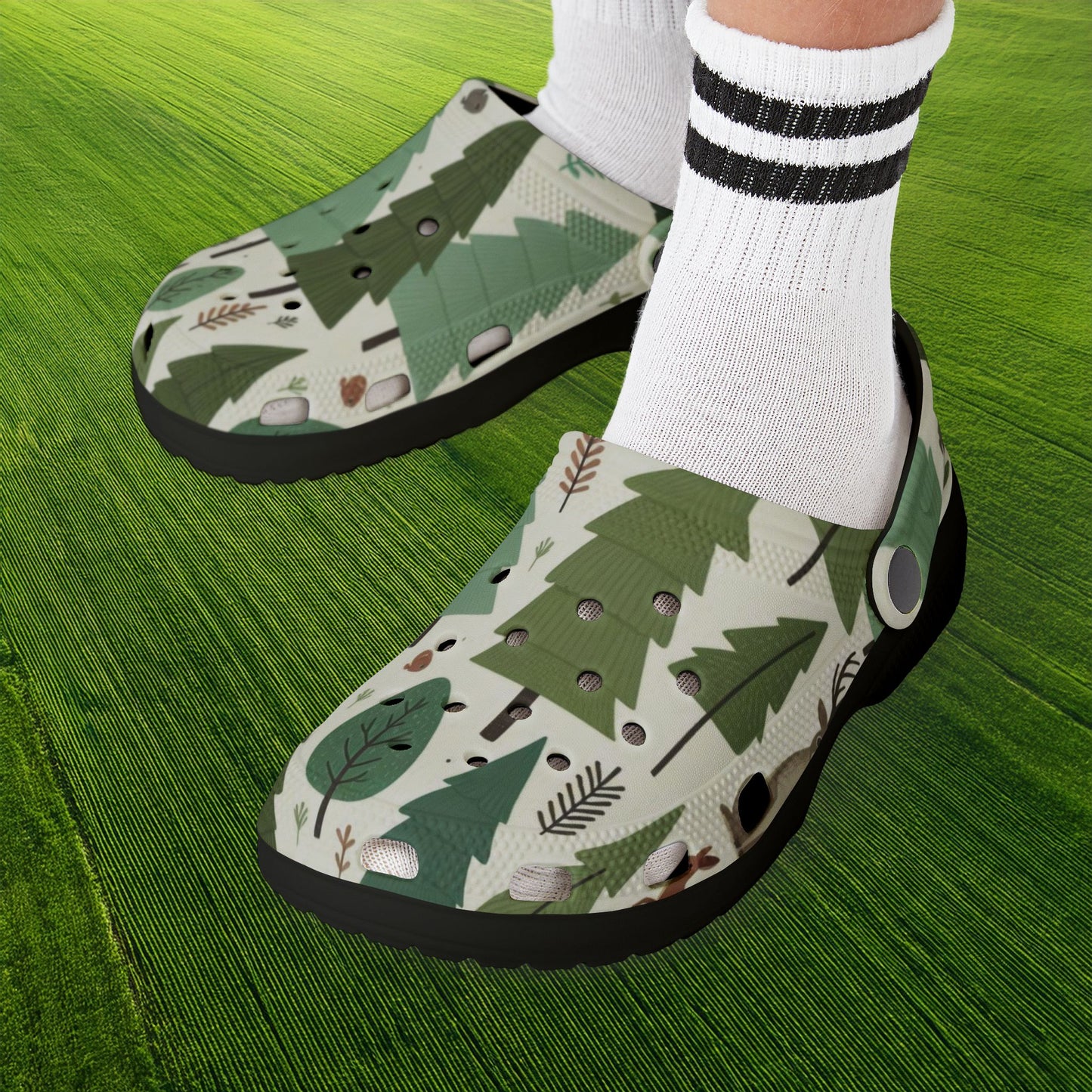 Forest Pattern Kid's Foam Clogs