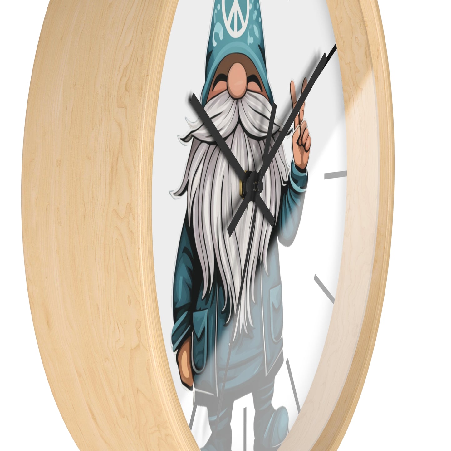Peace Gnome Wall Clock