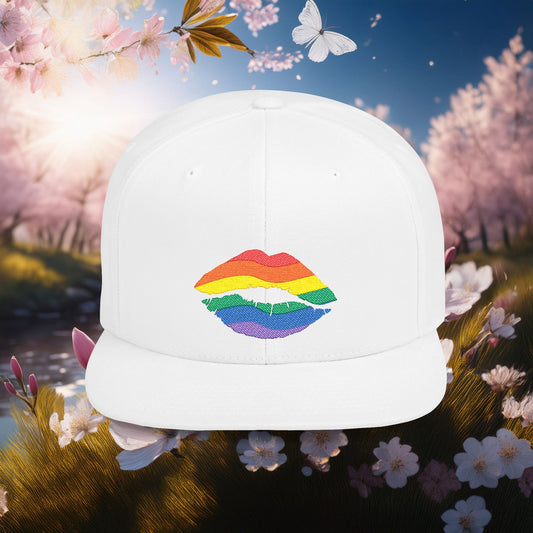 Rainbow Kiss Flat Bill Snapback