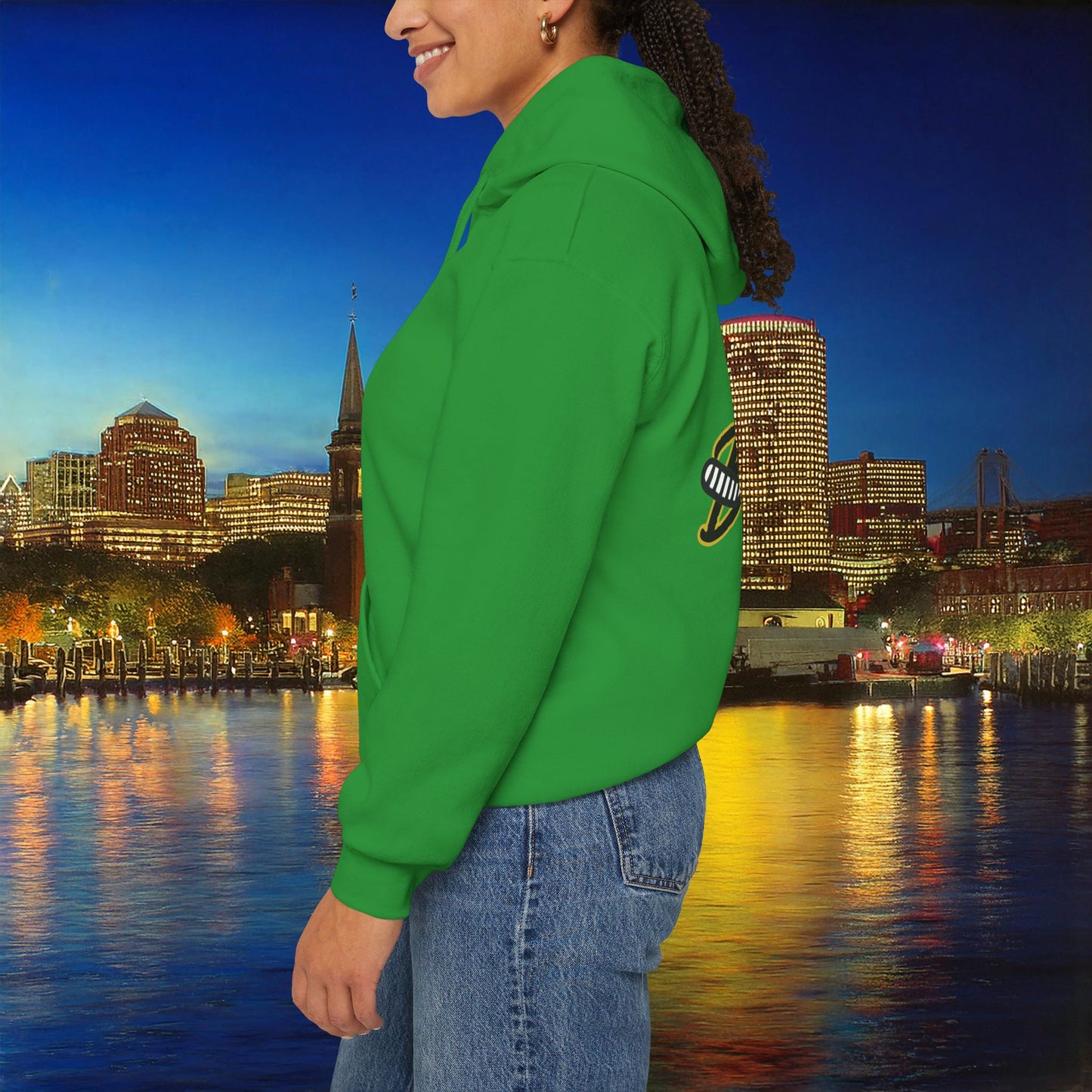 Boston Hockey Bear Hoodie