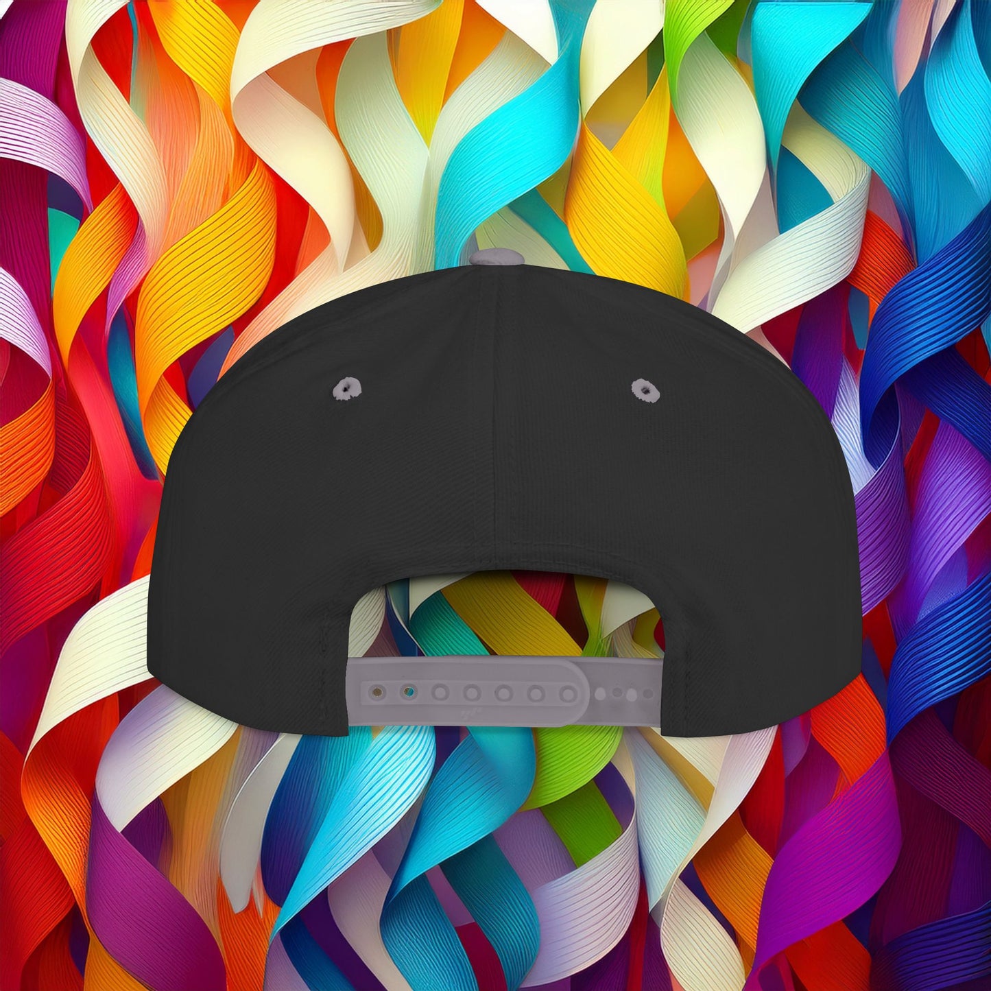 Rainbow Heart Flat Bill Snapback