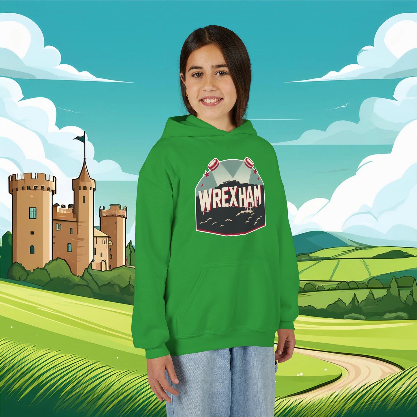 Wrexham Hollywood Sign Youth Hoodie