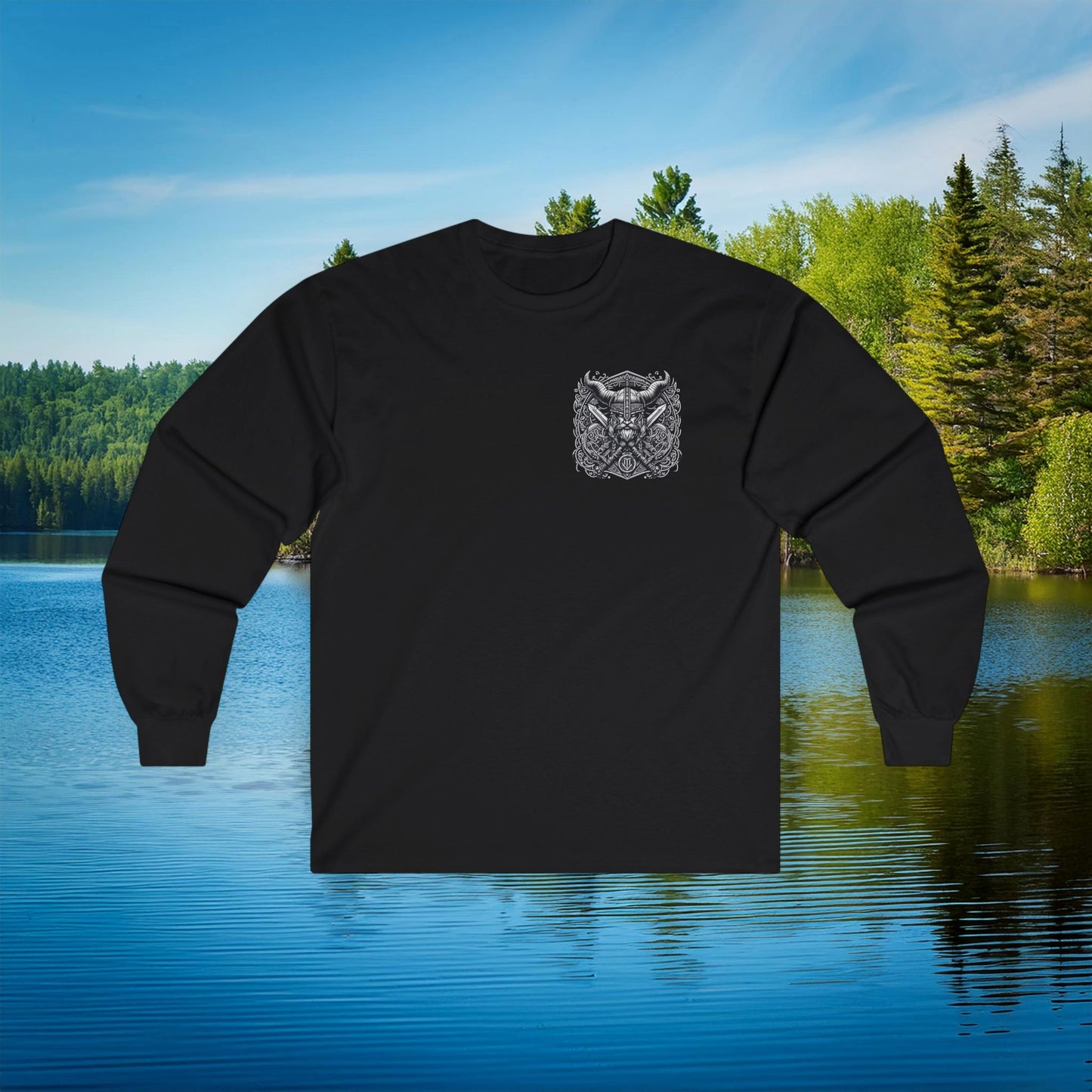 Minnesota Viking B&W Logo Long Sleeve Tee