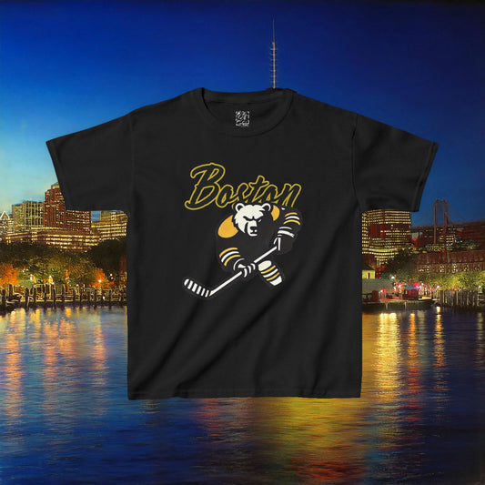 Boston Hockey Bear Kids Tee