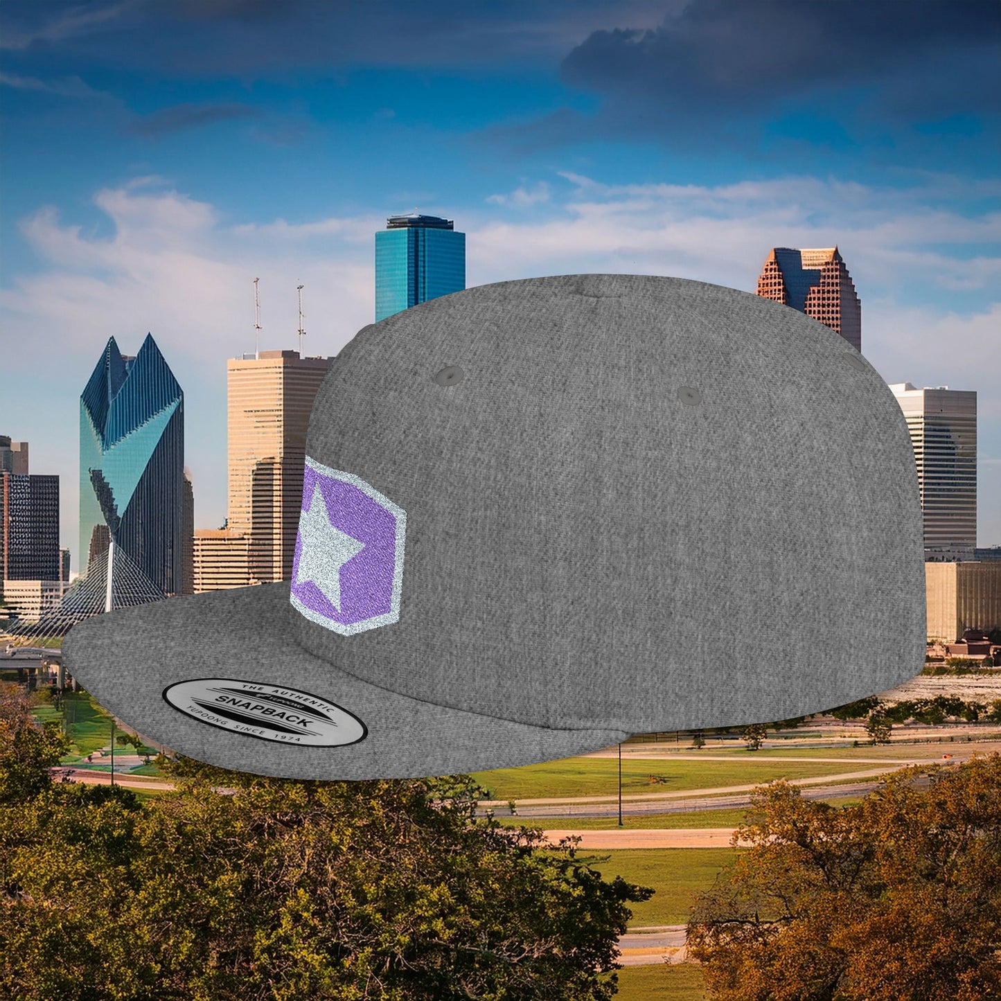 Dallas D Flat Bill Snapback with Star