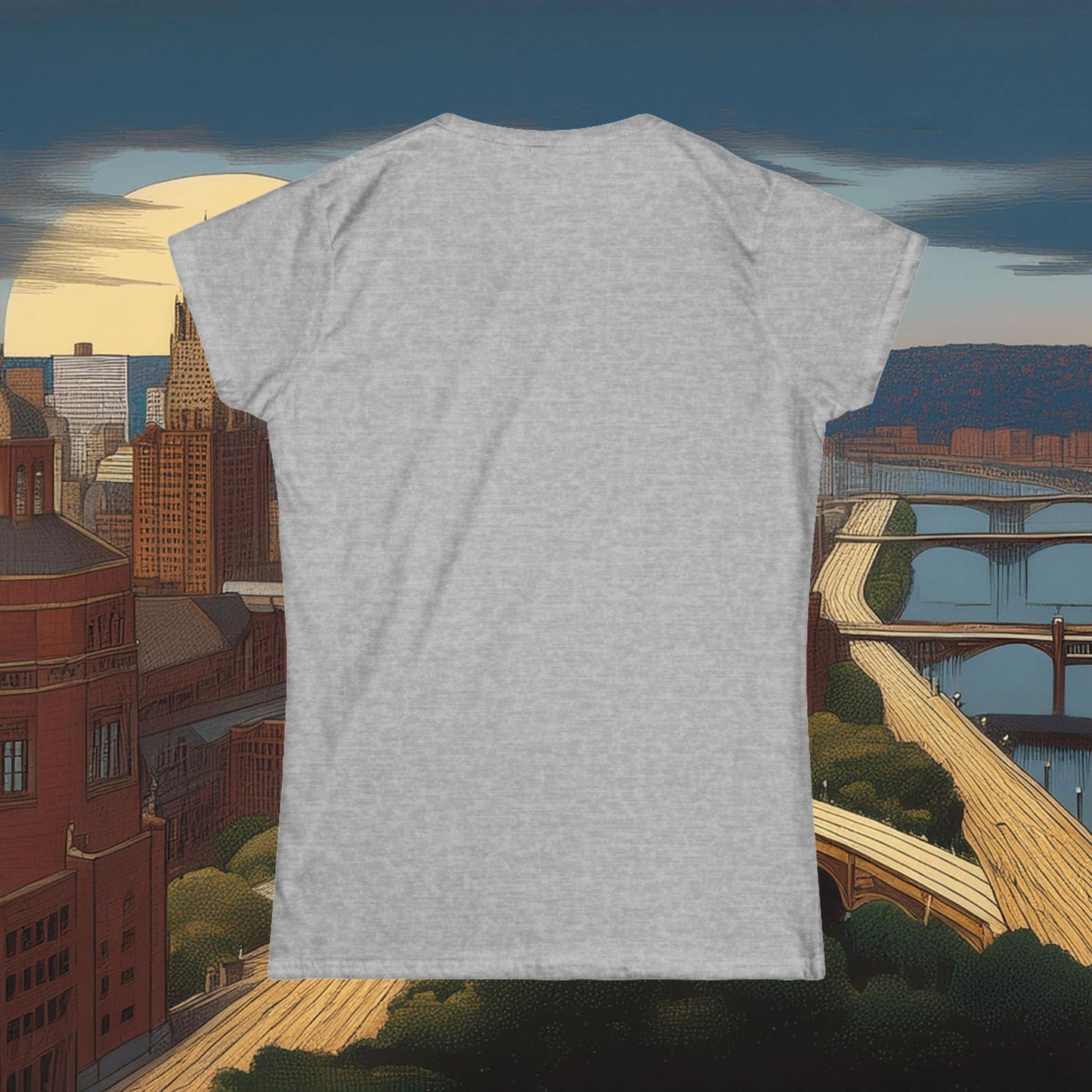 Pittsburgh Football Crest Women's Softstyle Tee