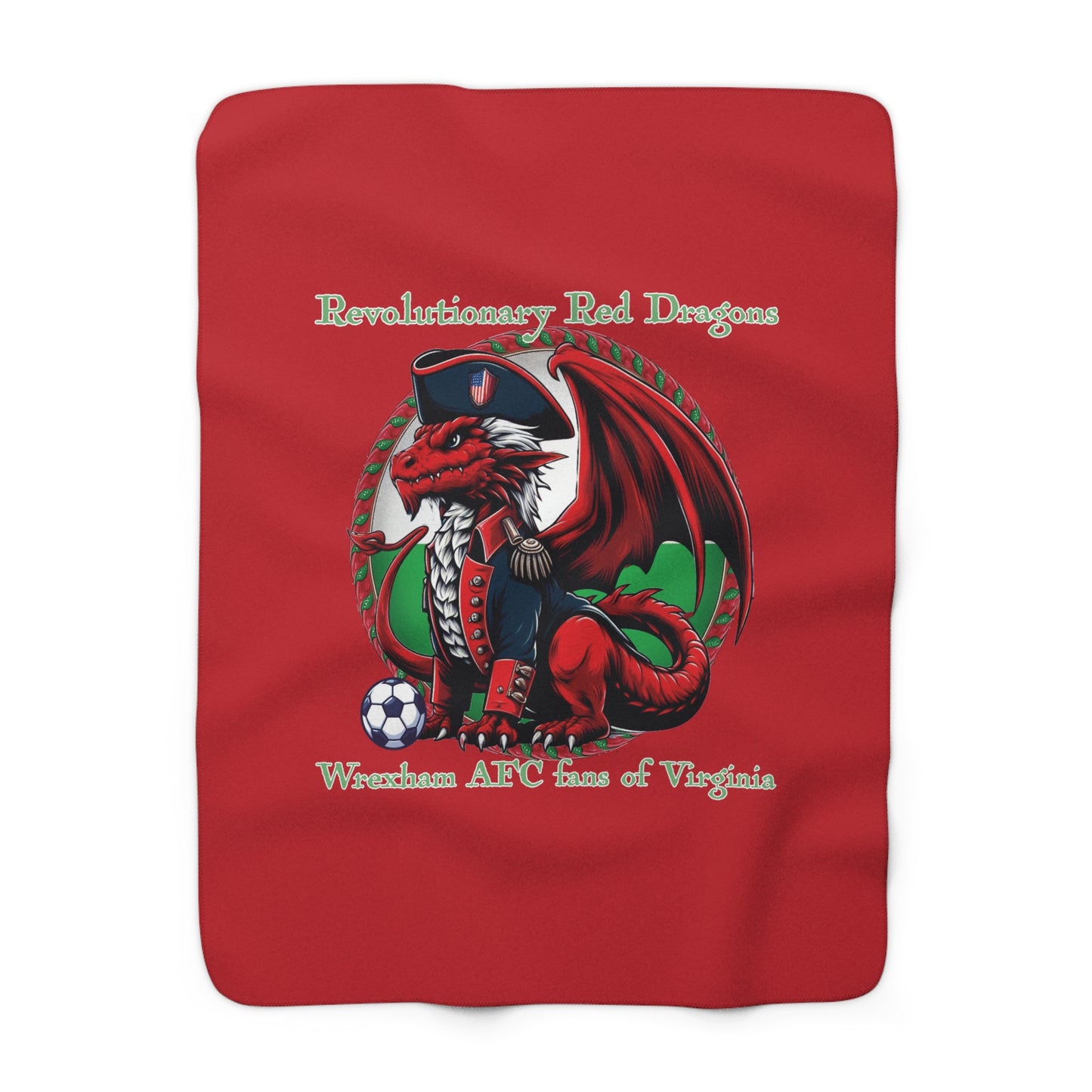 Revolutionary Red Dragons Sherpa Fleece Blanket