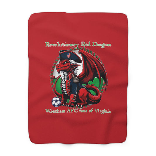 Revolutionary Red Dragons Sherpa Fleece Blanket