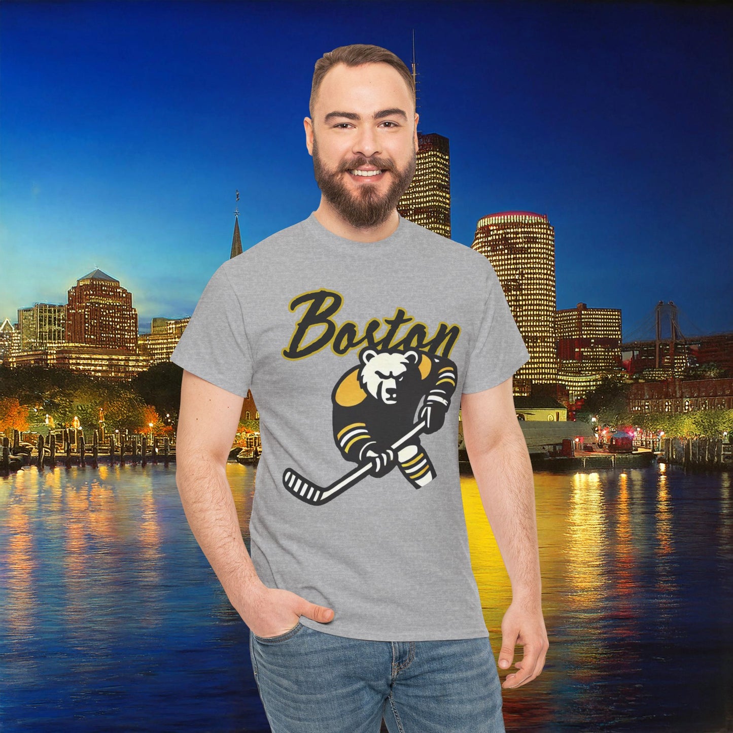 Boston Hockey Bear Tee