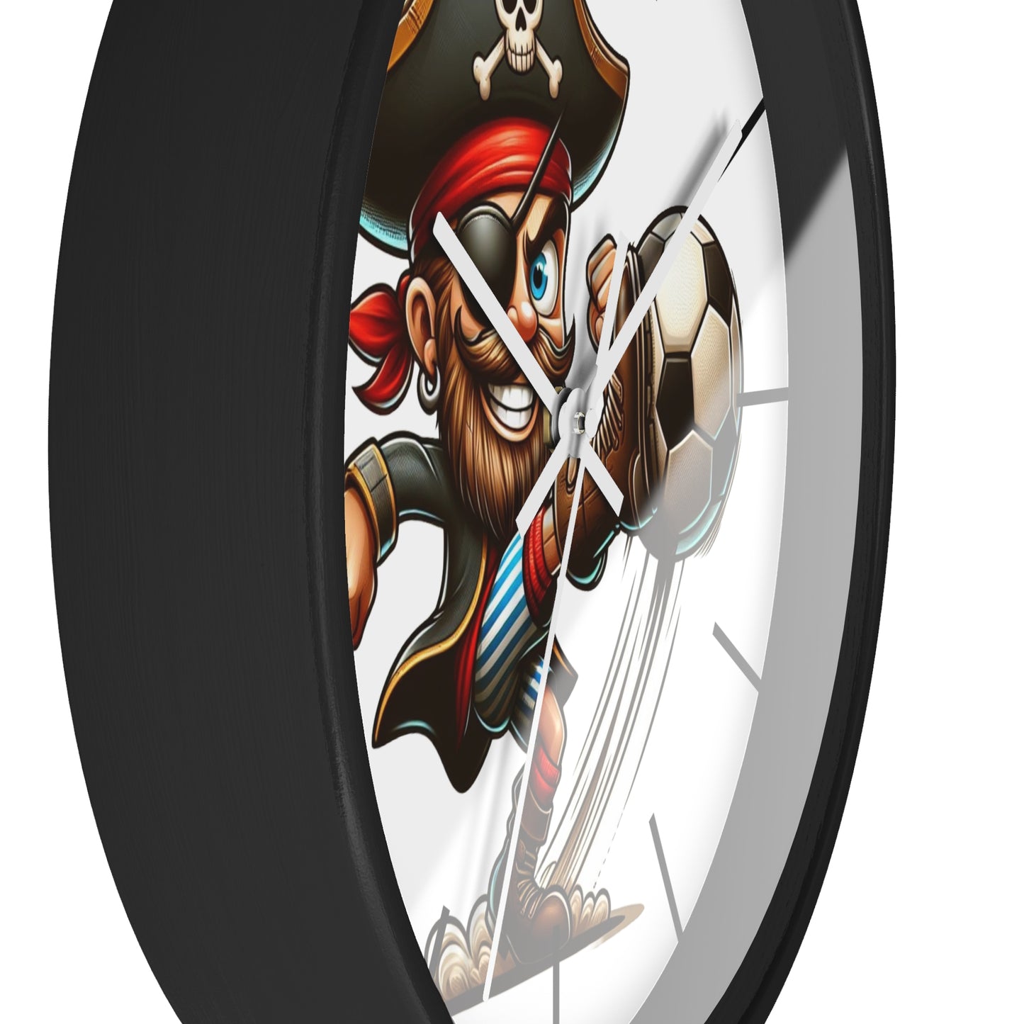 Pirate Soccer Wall Clock