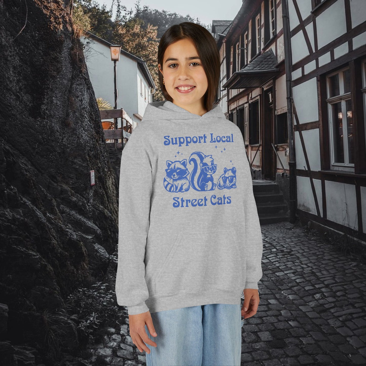 Support Local Street Cats Youth Hoodie