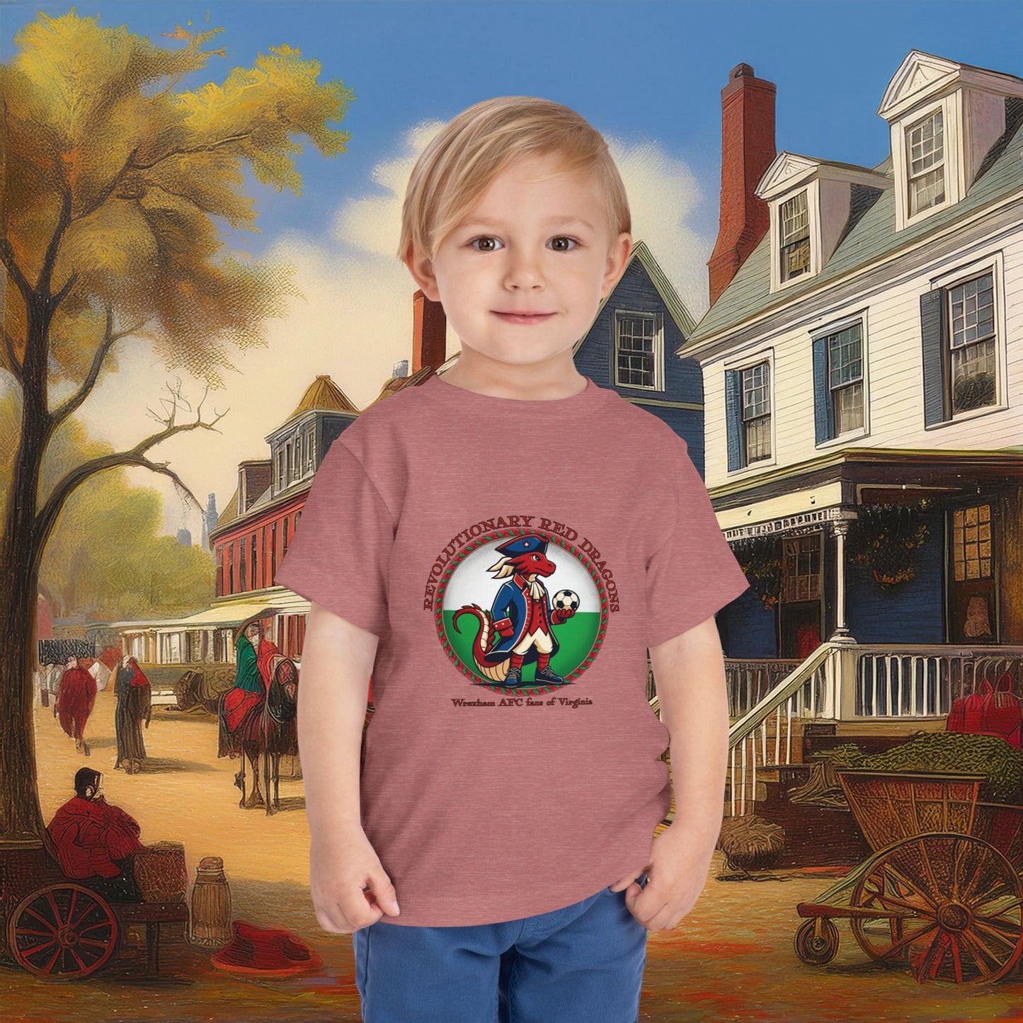 Little Revolutionary Red Dragons Toddler Tee