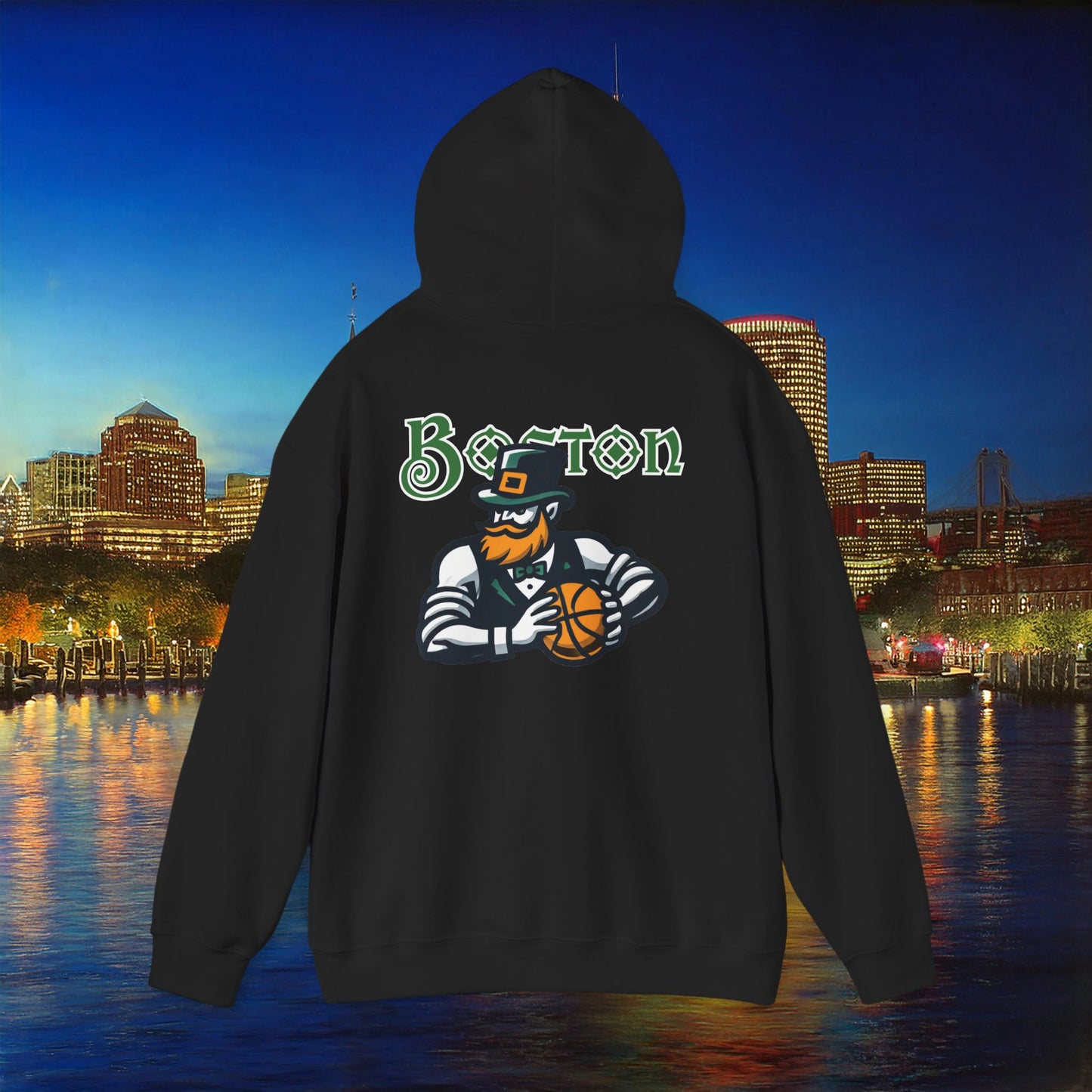 Boston Basketball Design Hoodie