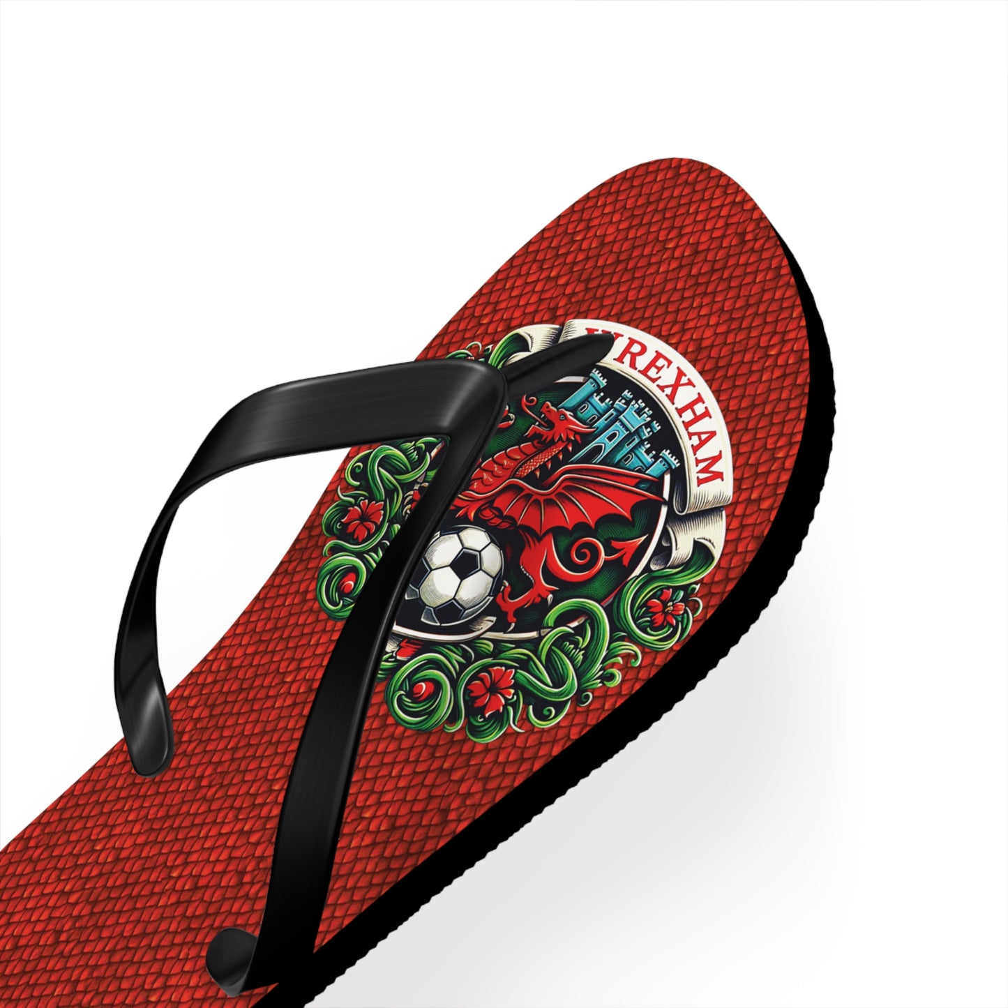 Wrexham Dragon Scale Flip Flops