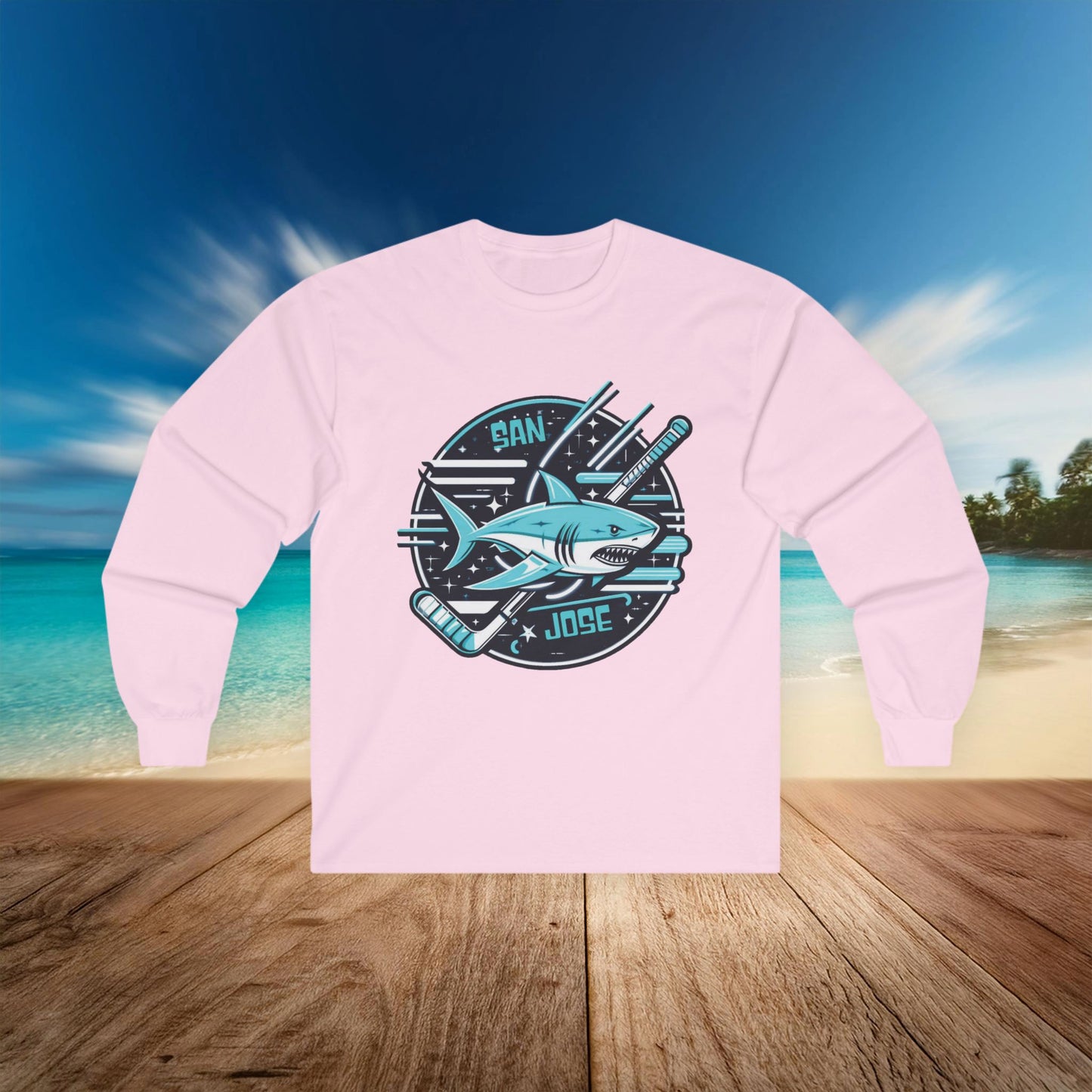 San Jose Hockey Logo Long Sleeve Tee