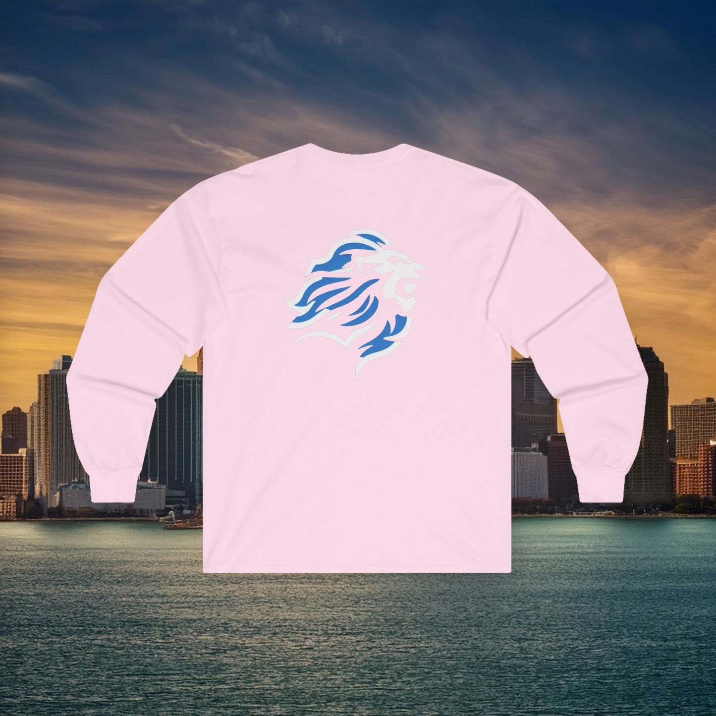 Detroit Football Crest Long Sleeve Tee