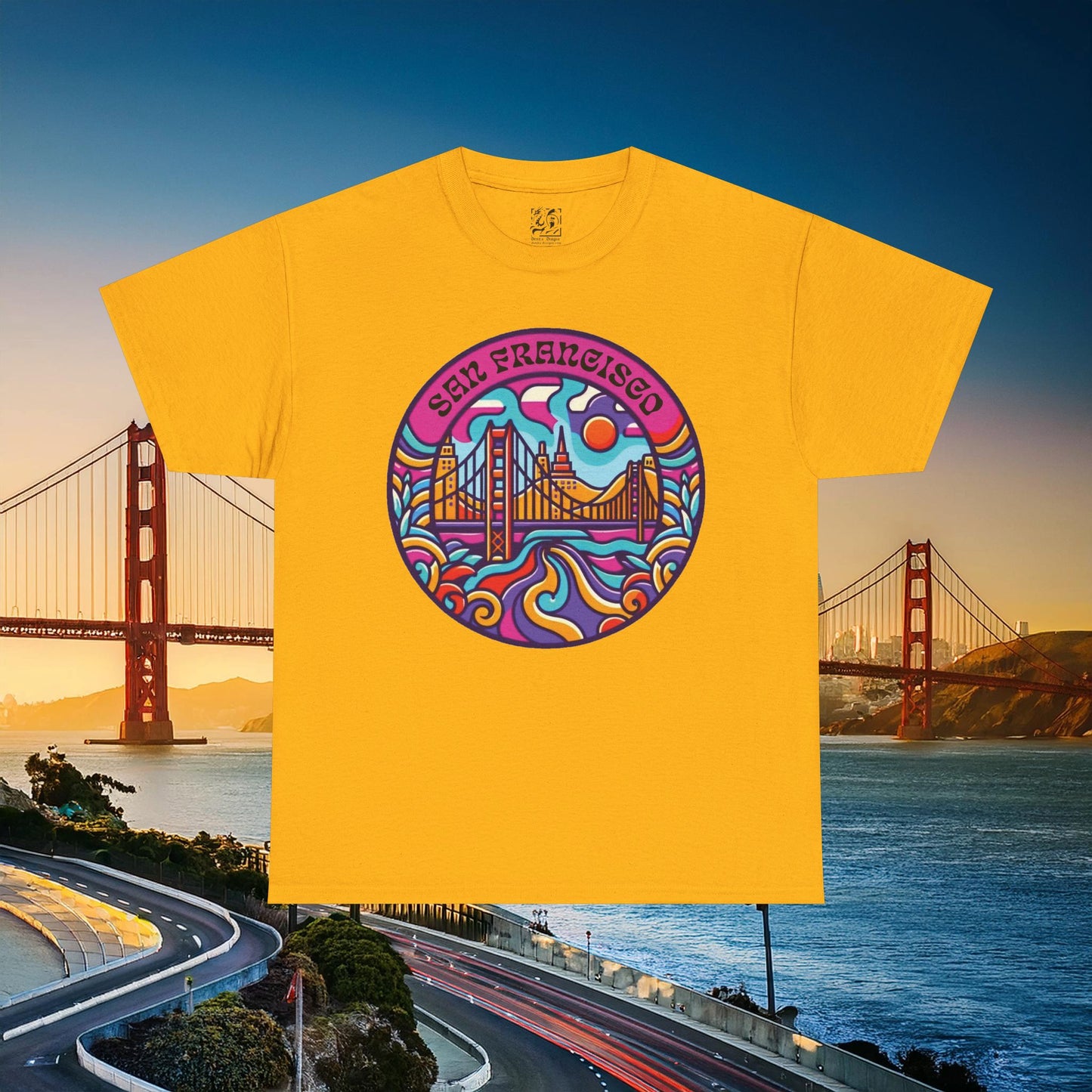 Vibrant San Francisco Psychedelic Tee