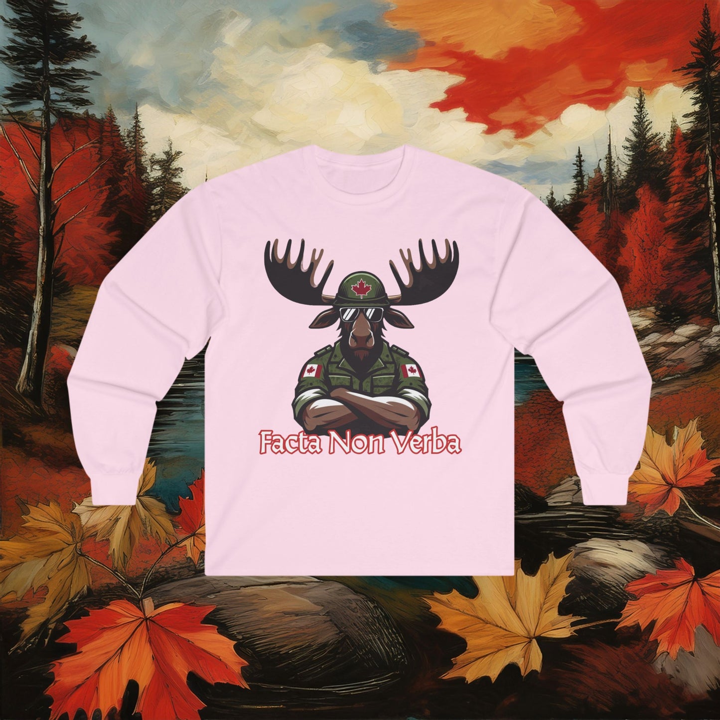 Canadian Moose "Facta Non Verba" Long Sleeve Tee