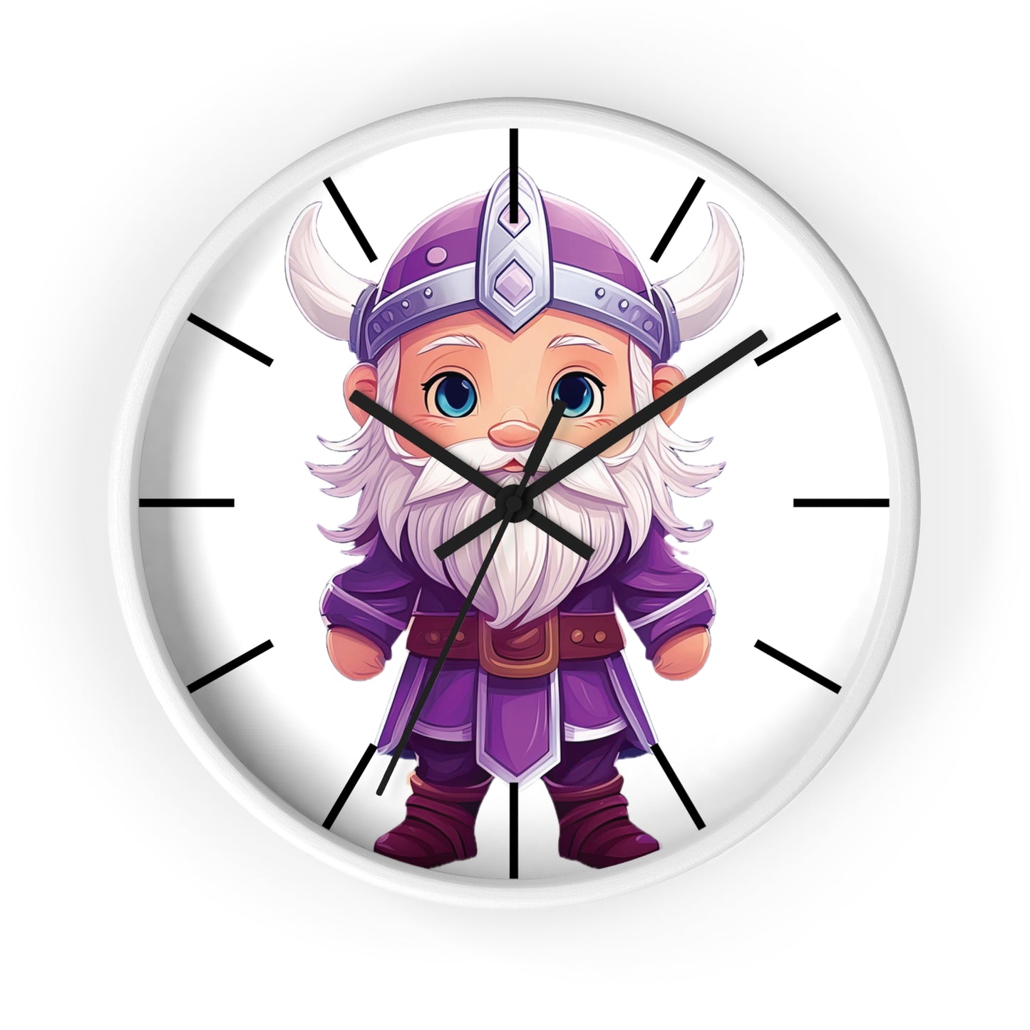 Purple Viking Wall Clock