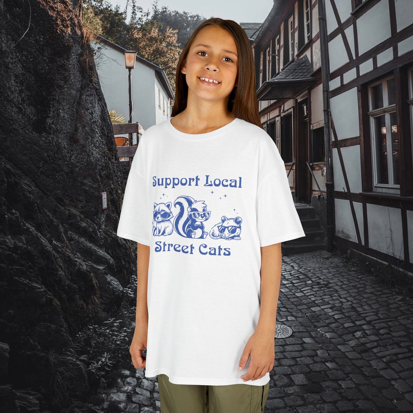 Support Local Street Cats Kids Tee