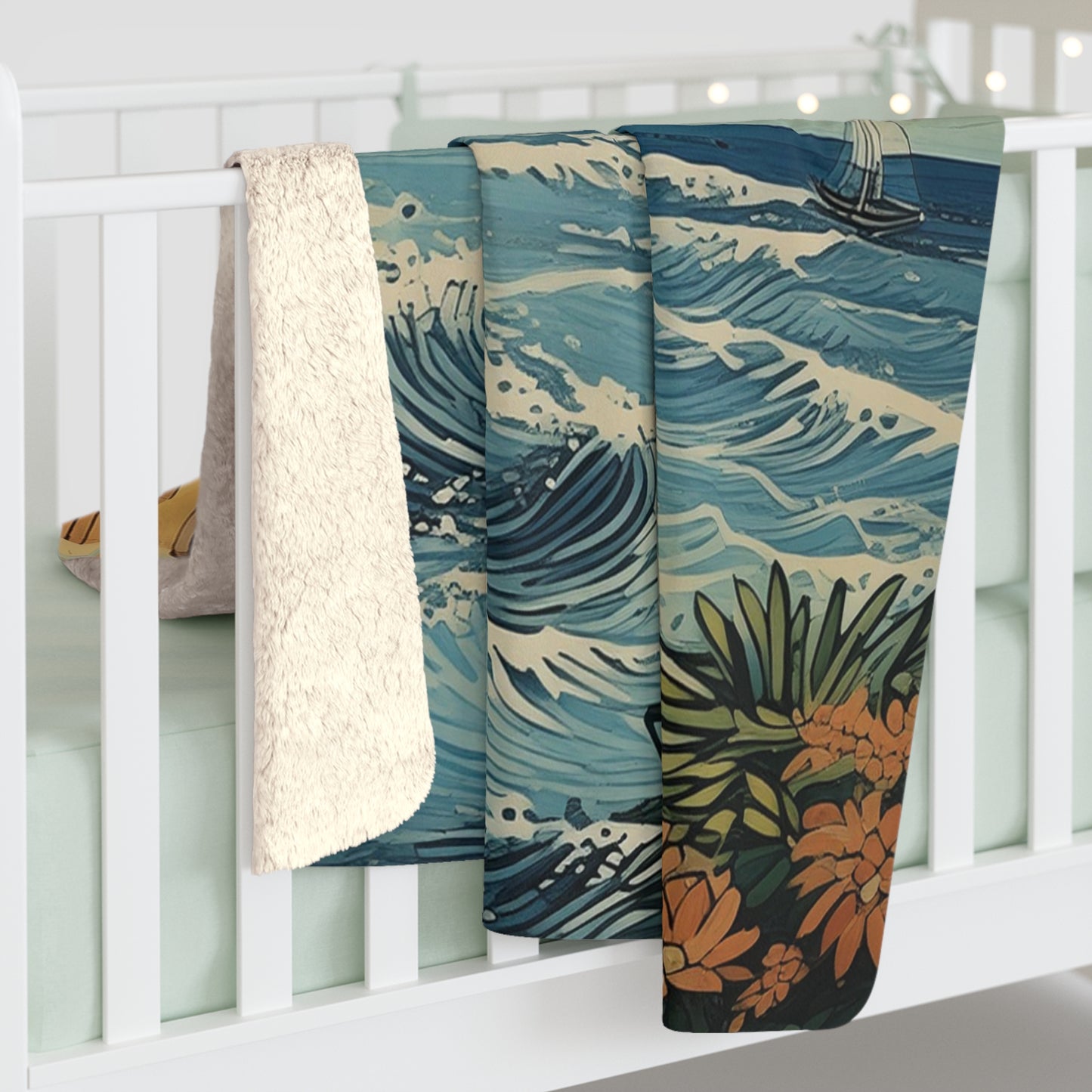 Sailing Weather Sherpa Fleece Blanket