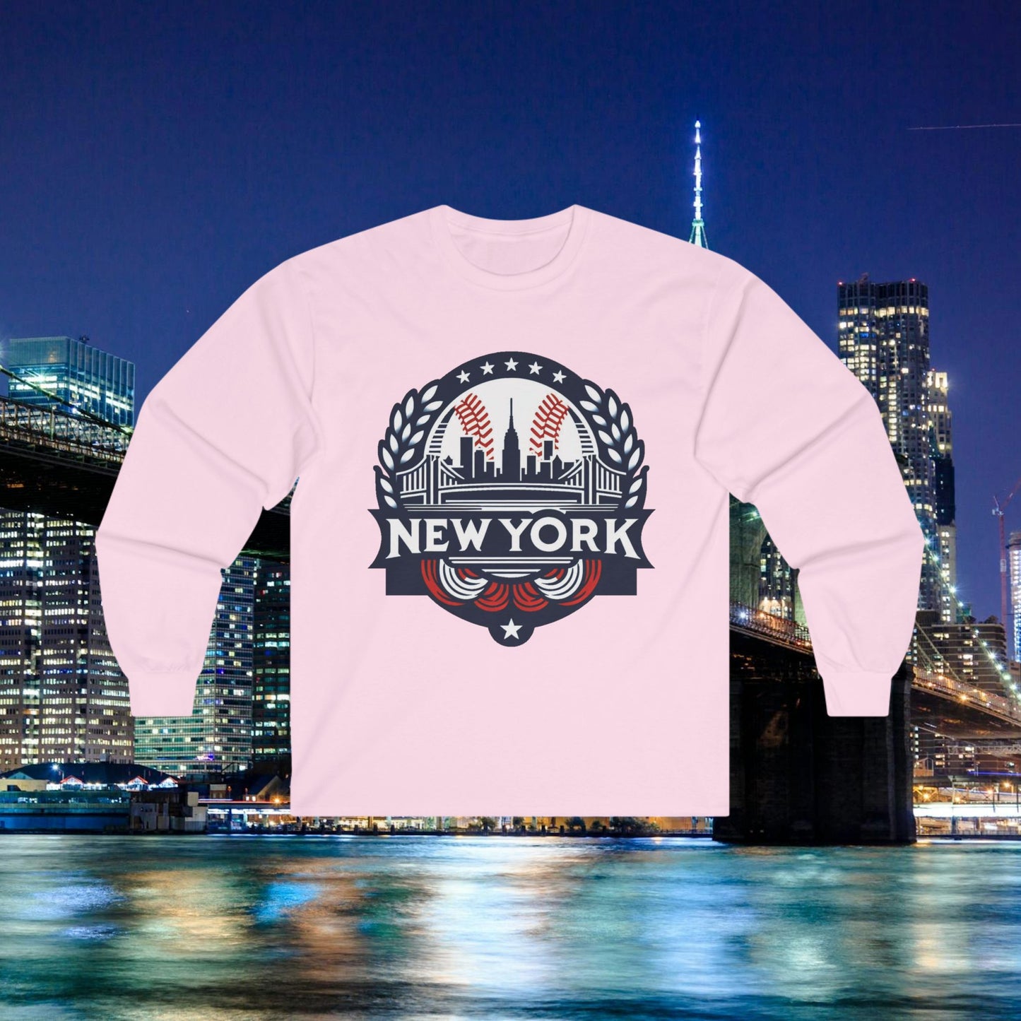 New York Bronx Baseball Long Sleeve Tee