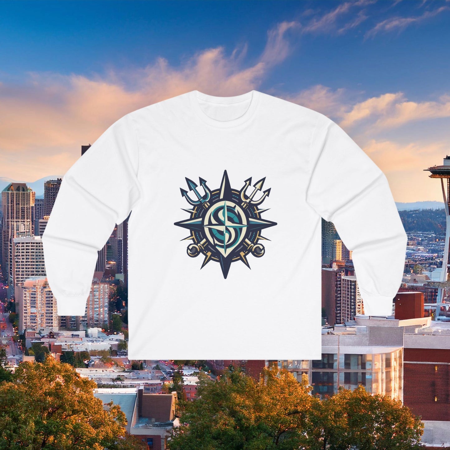 Seattle Baseball Crest Long Sleeve Tee