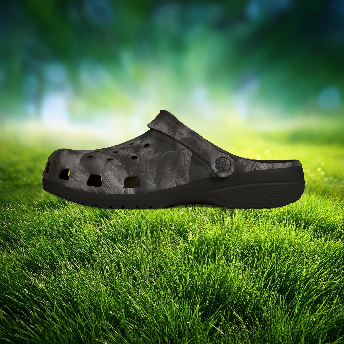 Smoke Pattern Foam Clogs