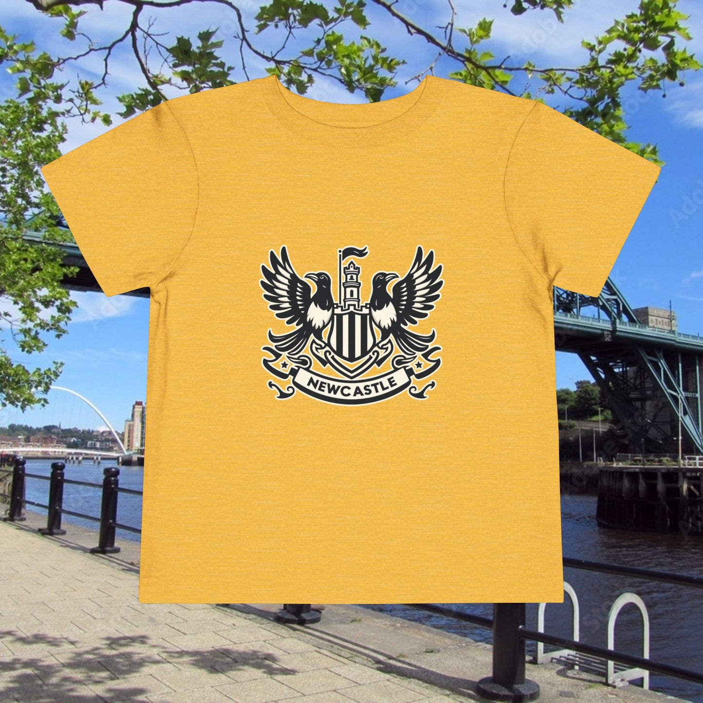 Newcastle United B&W Crest Toddler Tee