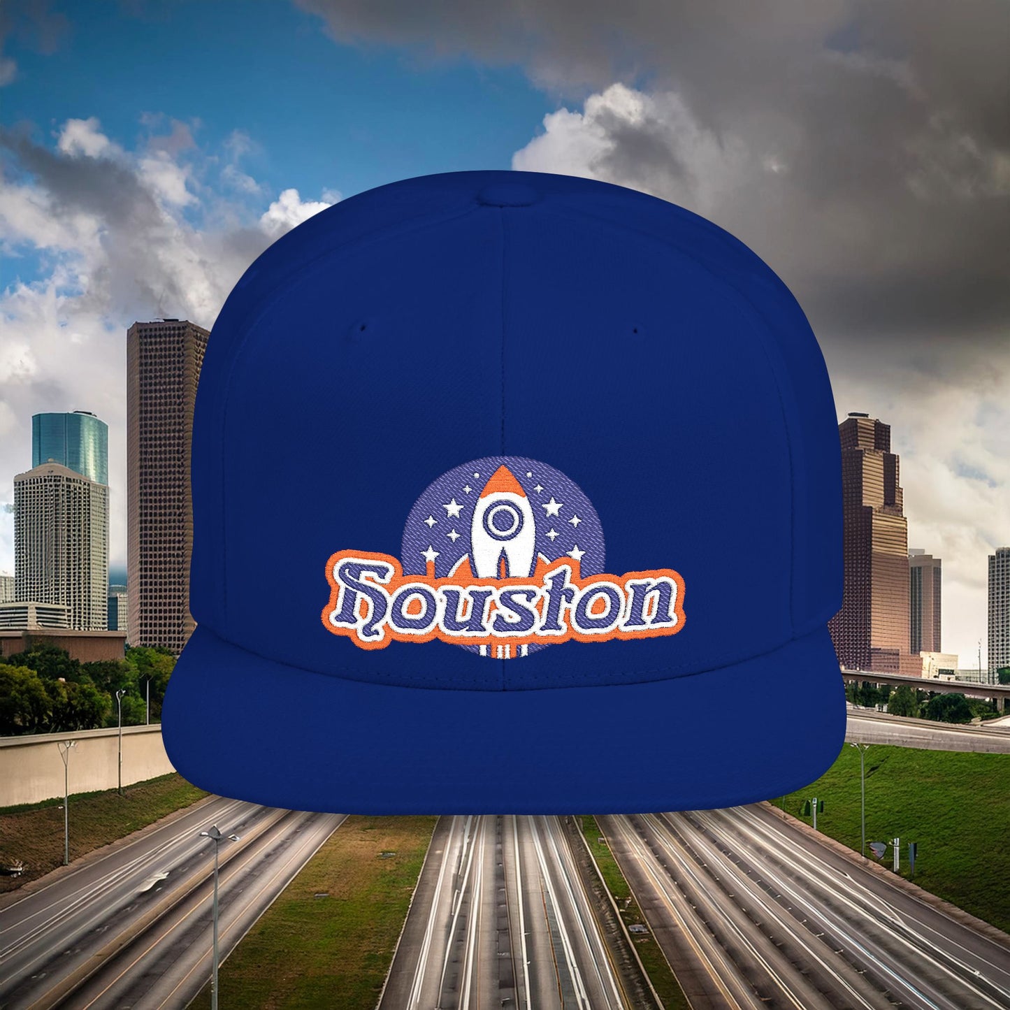 Houston Rocket Flat Bill Snapback