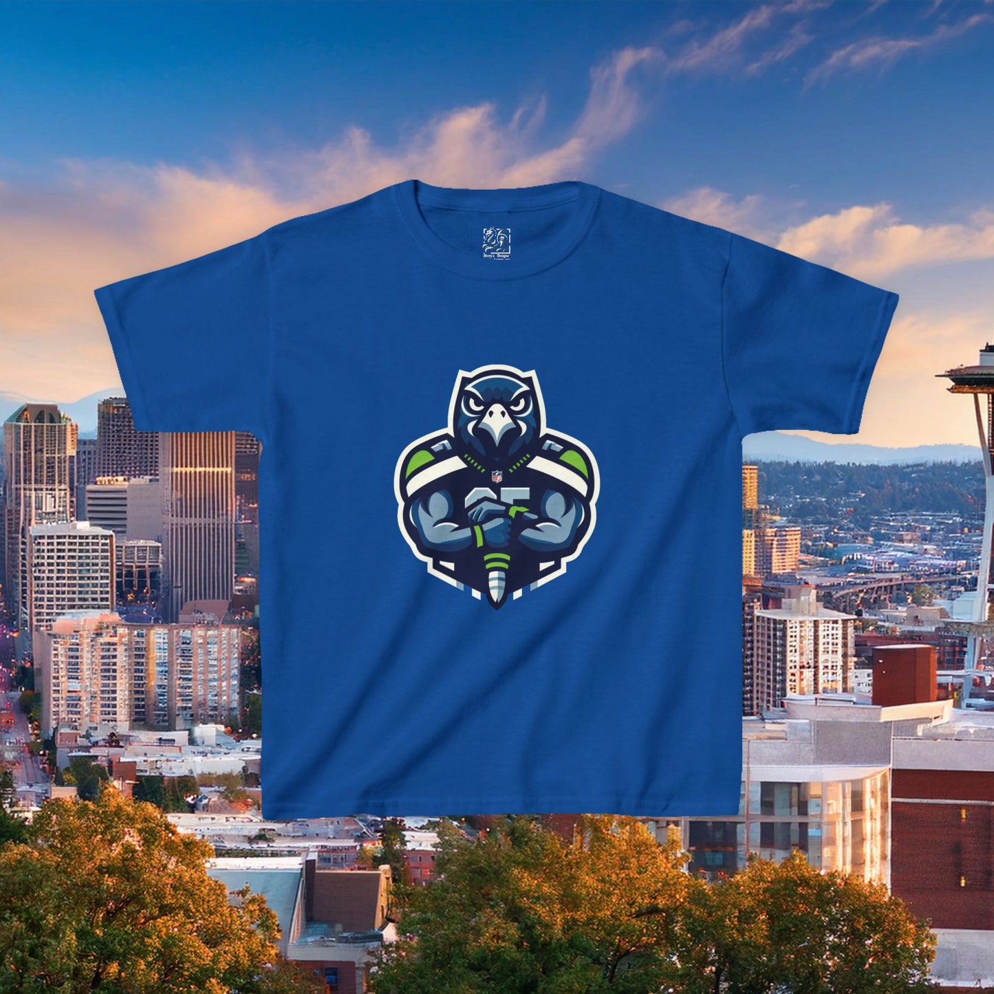 Seattle Football Player Kids Tee