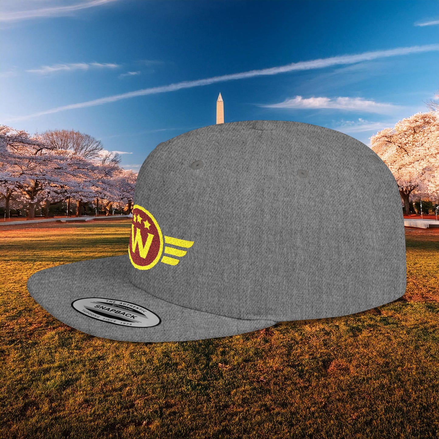 Washington DC Football Logo Flat Bill Snapback