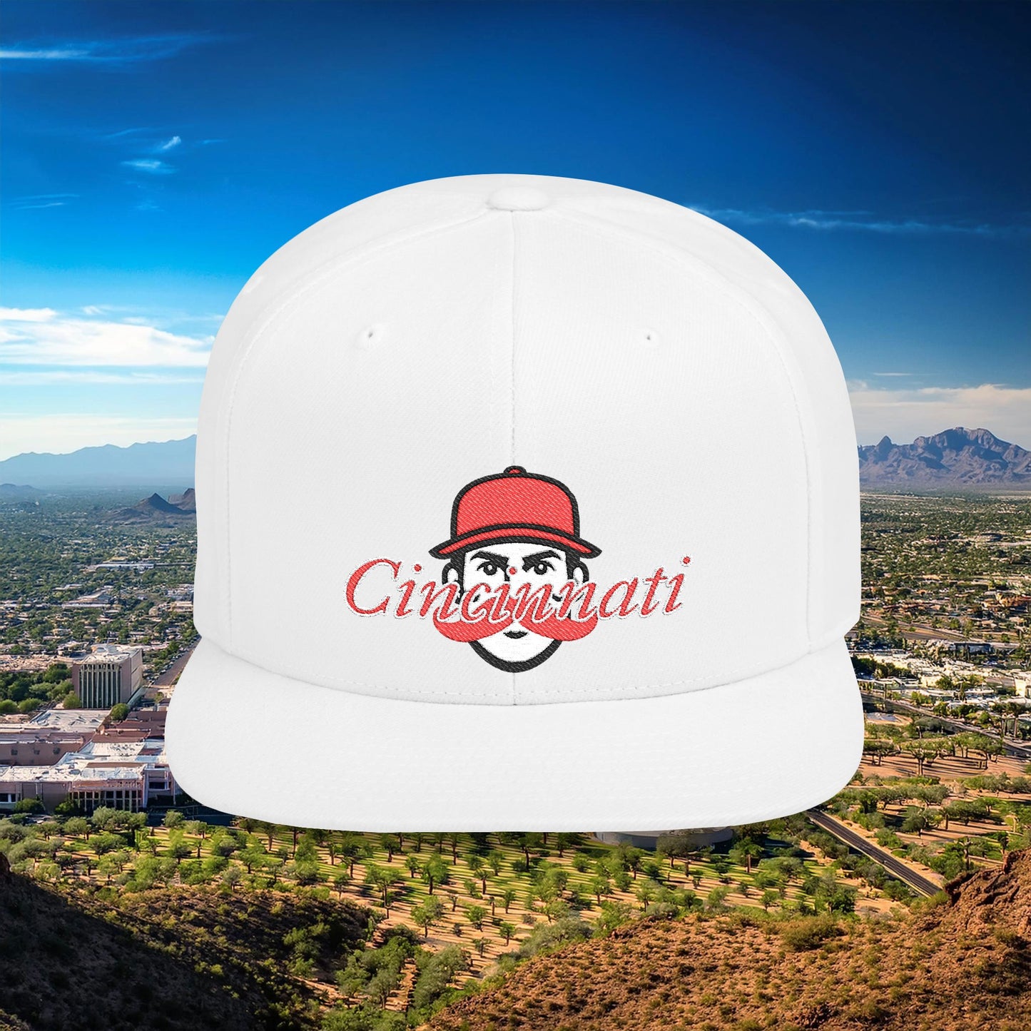 Cincinnati Baseball Flat Bill Snapback