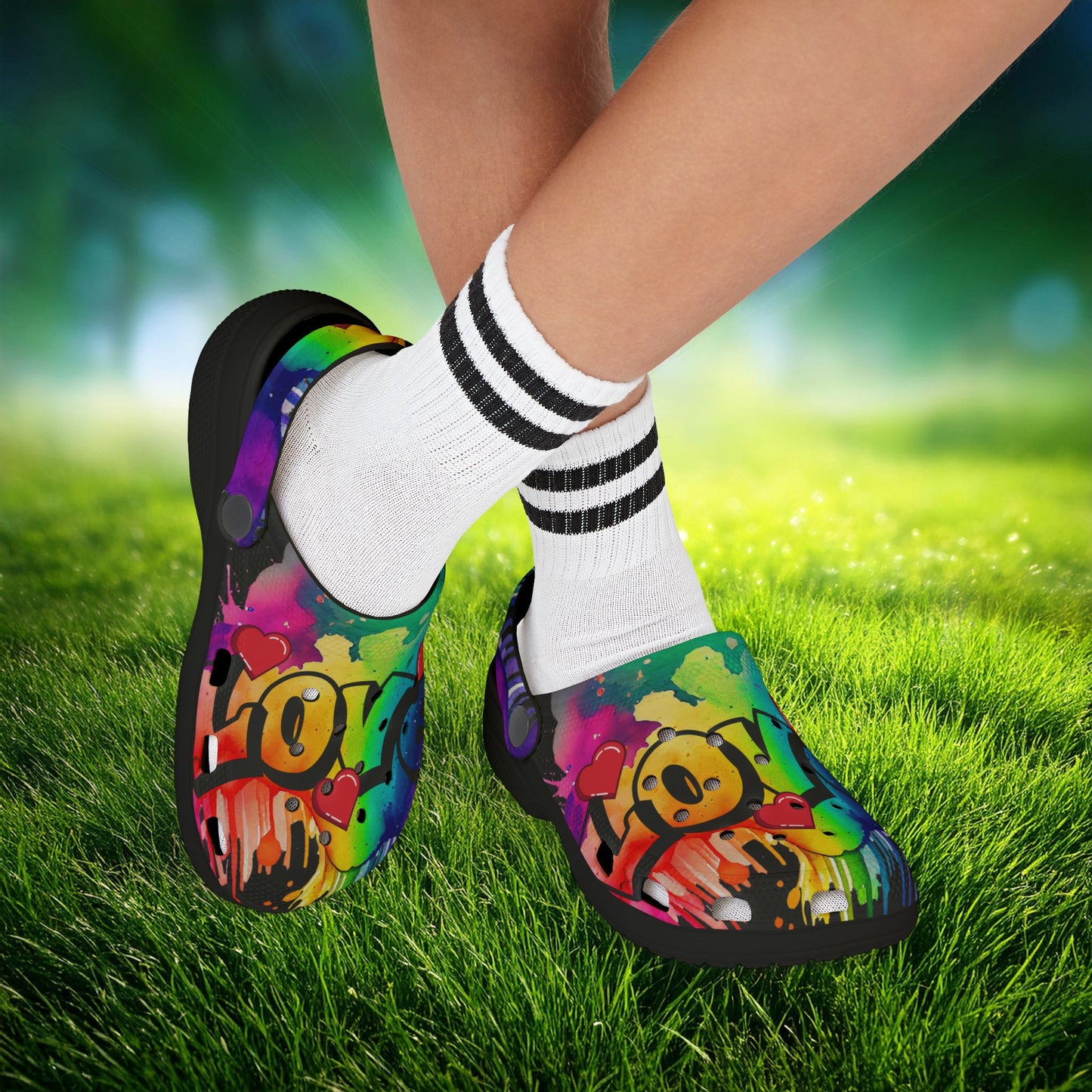 Love Color Bomb Kid's Foam Clogs