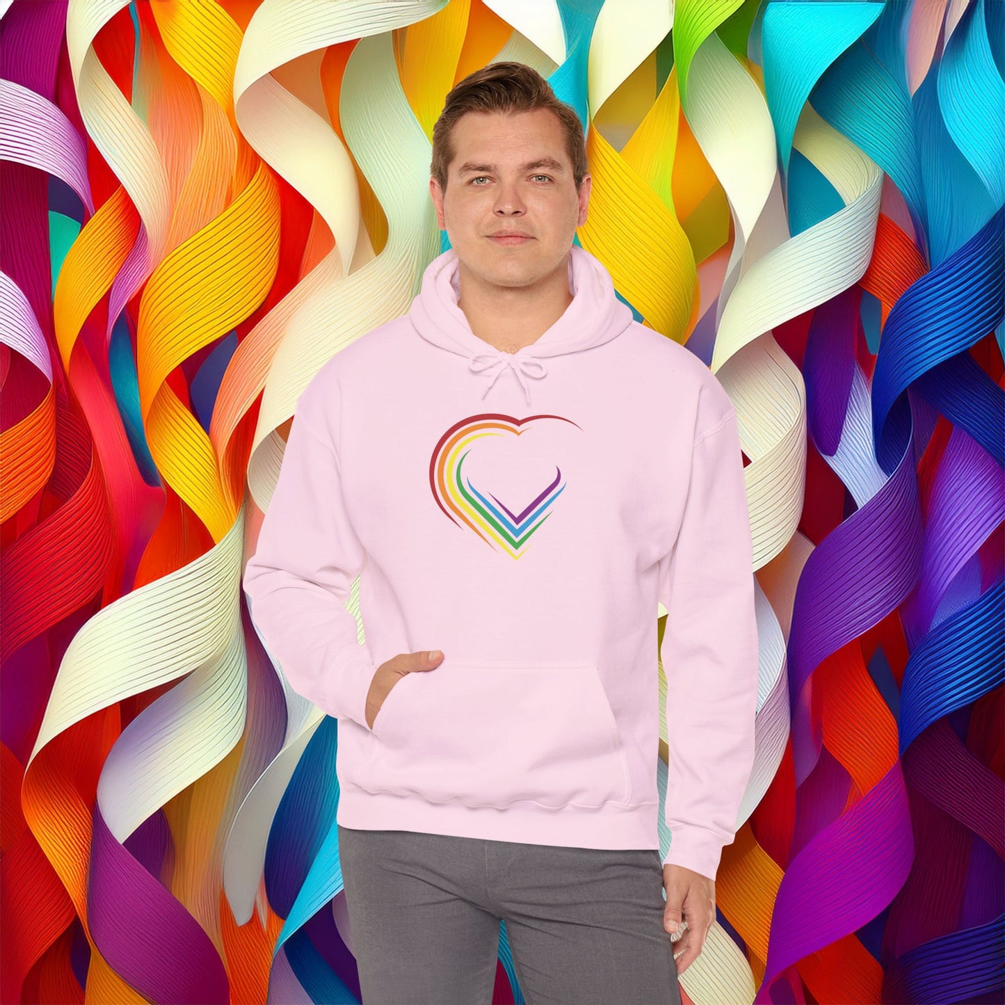 Rainbow Heart Unisex Hoodie