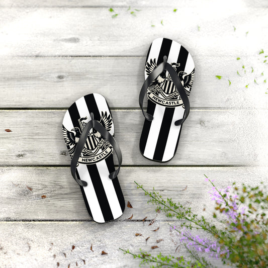 Newcastle United B&W Crest Flip Flops