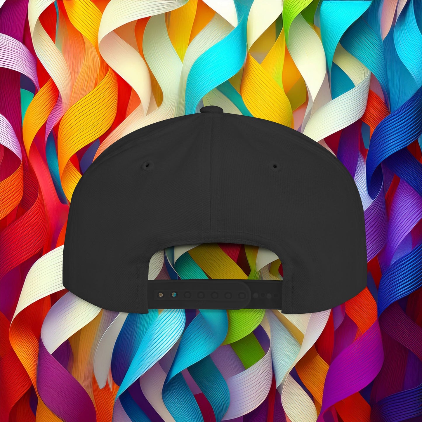 Rainbow Heart Flat Bill Snapback